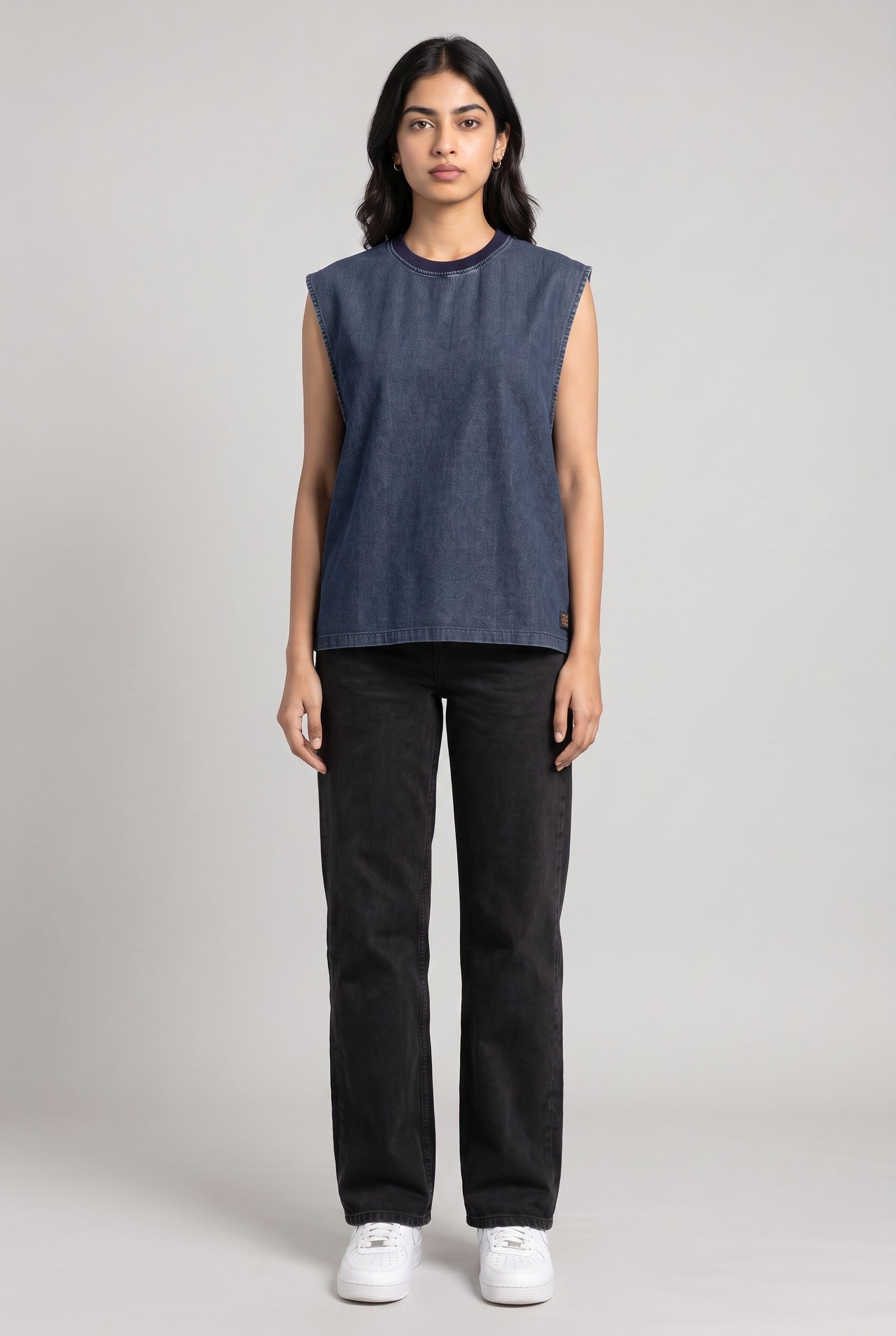 BLUE DENIM WOMEN'S TANK TOP