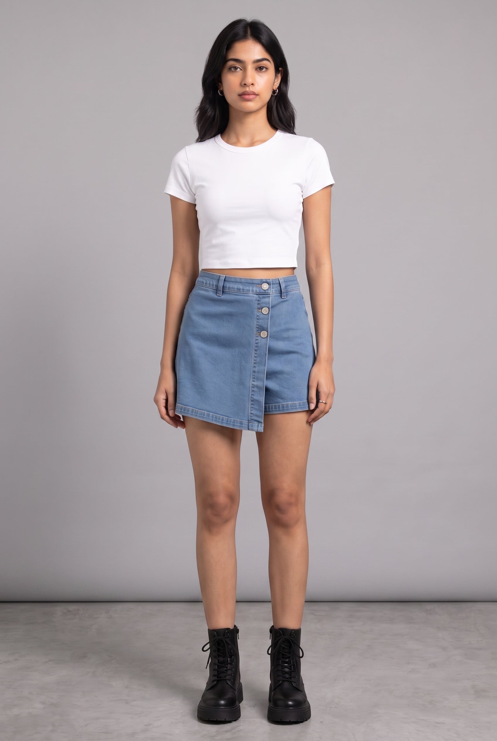 BLUE DENIM WOMEN'S SKORT