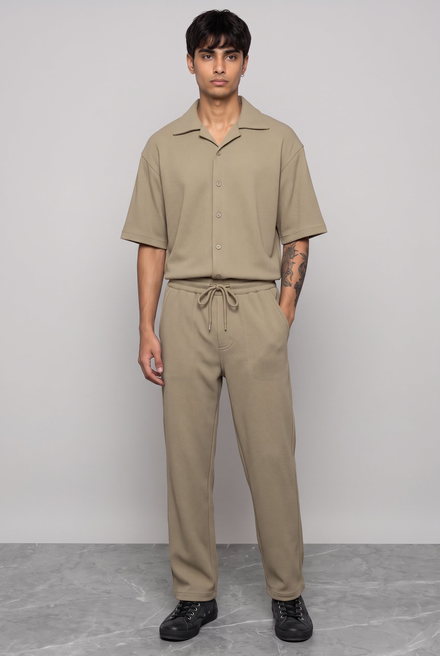 BEIGE CO-ORD SET MEN'S PANT