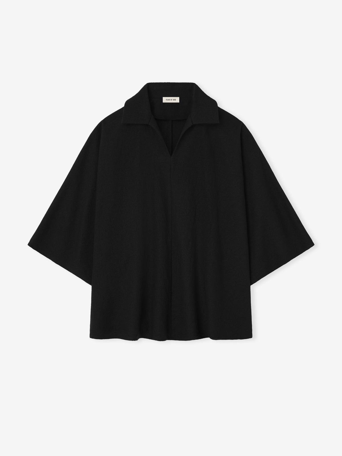 Essentials Virgin Wool Polo Shirt Black
