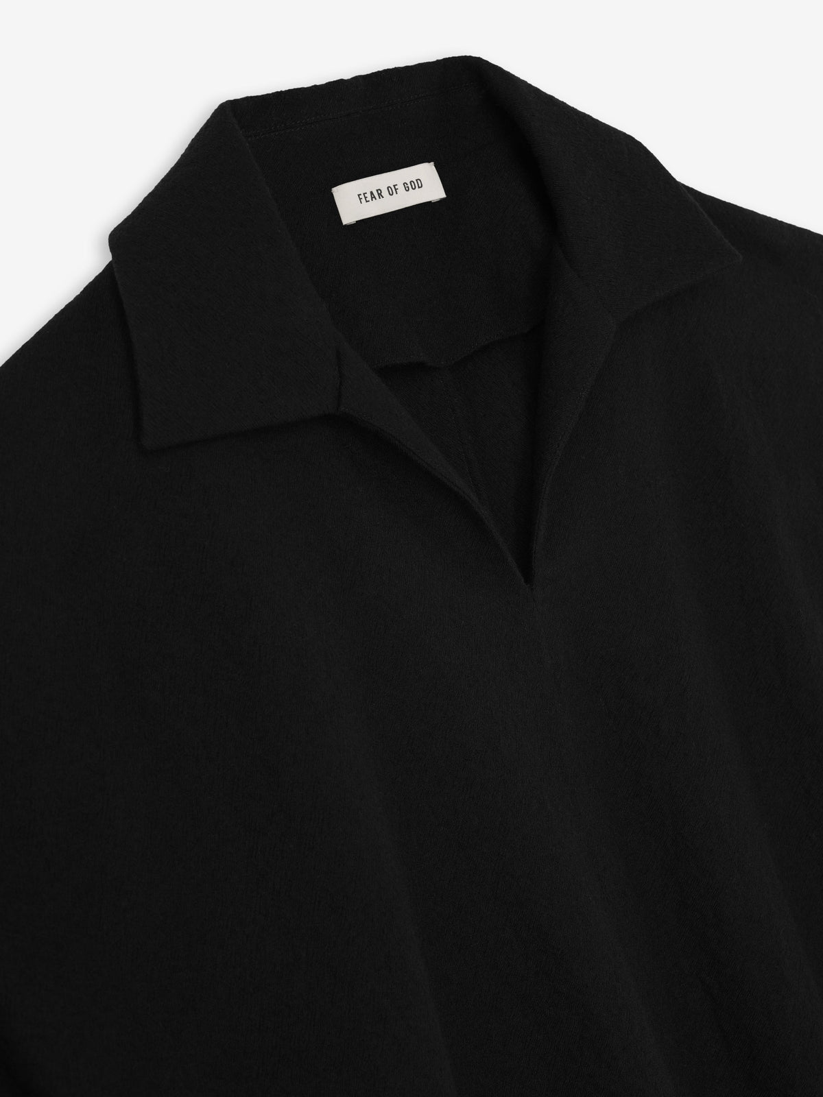 Essentials Virgin Wool Polo Shirt Black
