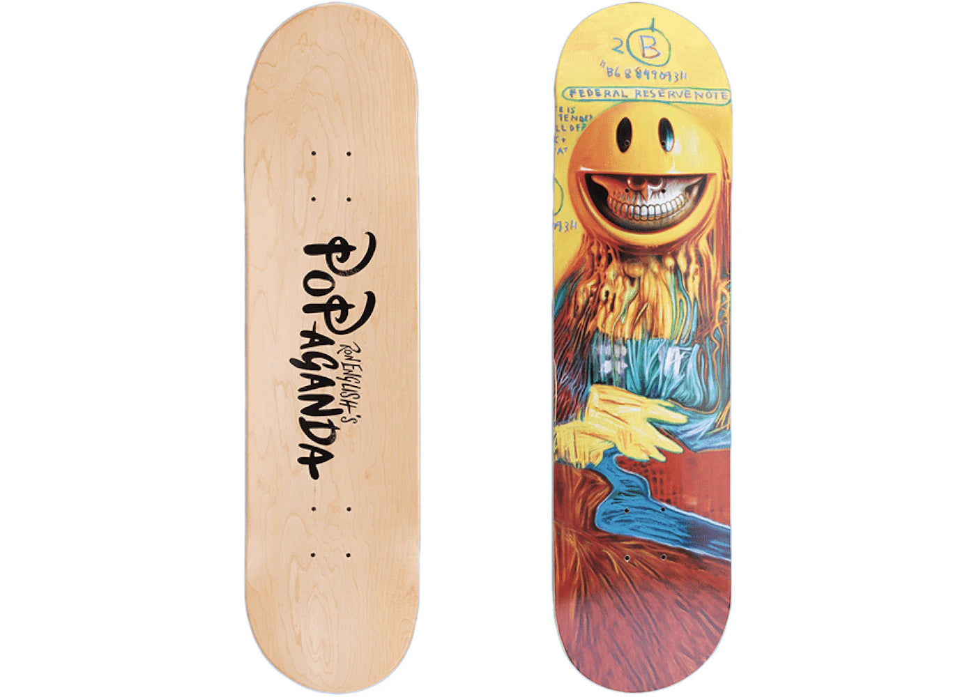 Funko Pop! X Ron English Mona Lisa Grin Funko Shop Exclusive (Edition Of 300) Skateboard Deck