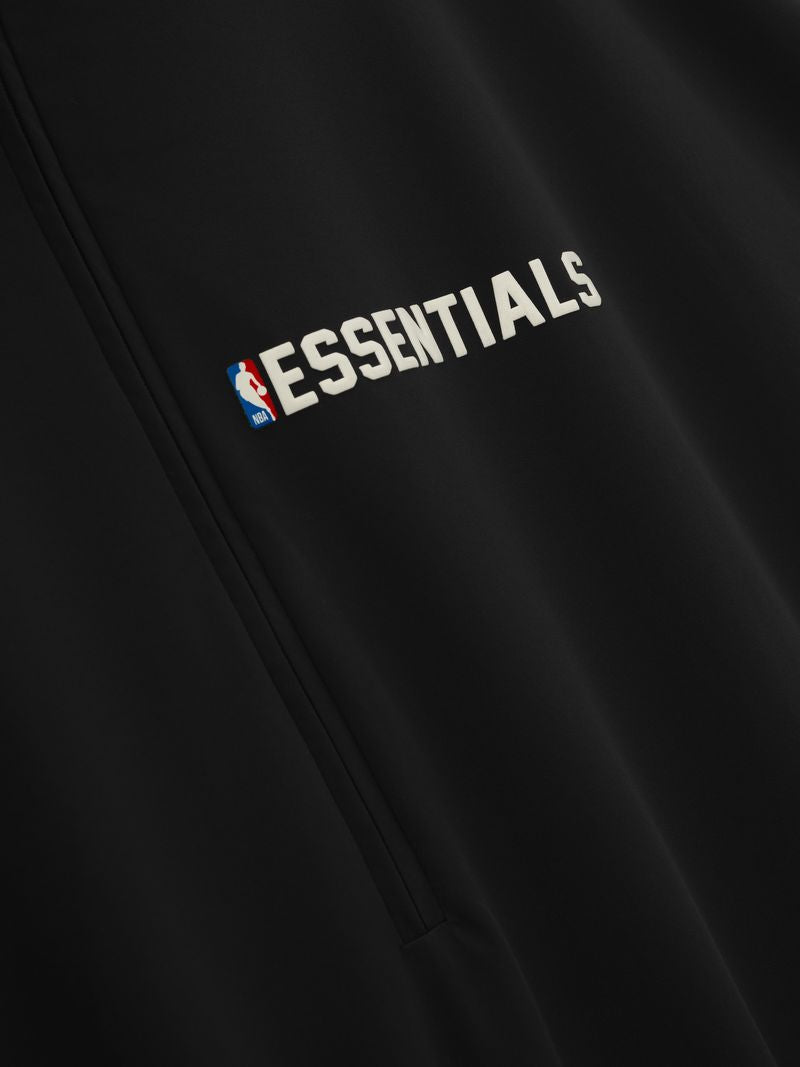 Essentials Nylon Nba 1/2 Zip Track Jacket Black