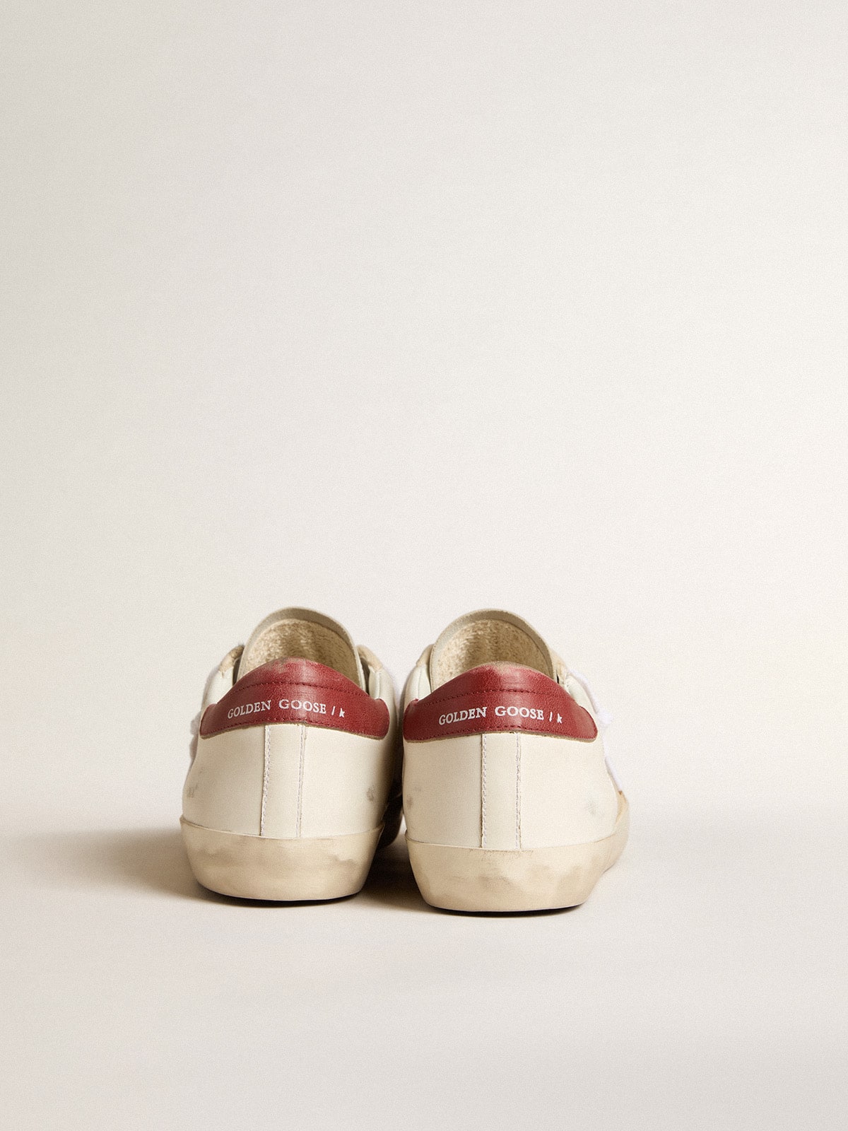 Golden Goose Mens Super-Star Ltd In Suede With Green Metallic Star And Red Heel Tab Mens