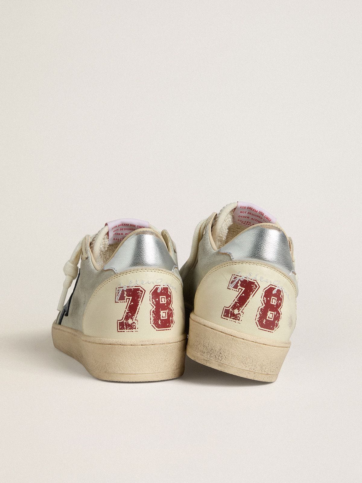 Golden Goose Mens Ball Star In Gray Suede With Blue Nubuck Star And Laminated Leather Heel Tab Mens