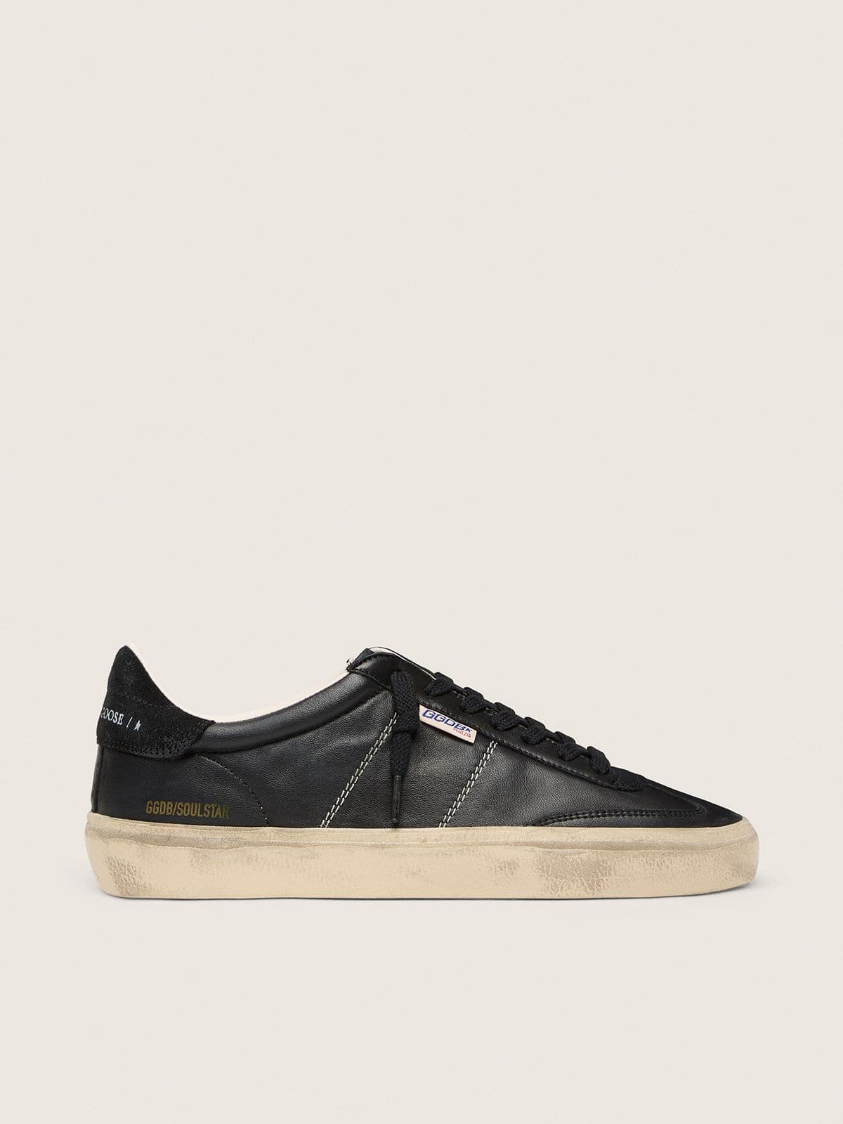 Golden Goose Mens Soul Star In Black Bio-Based Nappa Mens