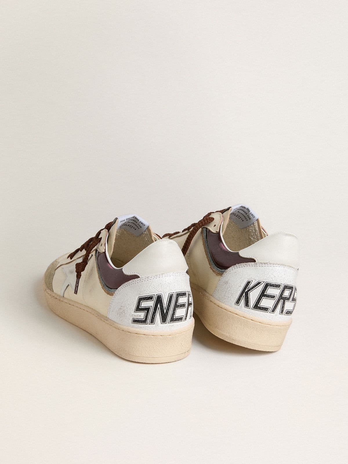 Golden Goose Mens Ball Star Ltd In Nappa With Nappa Star And Leather Heel Tab Mens