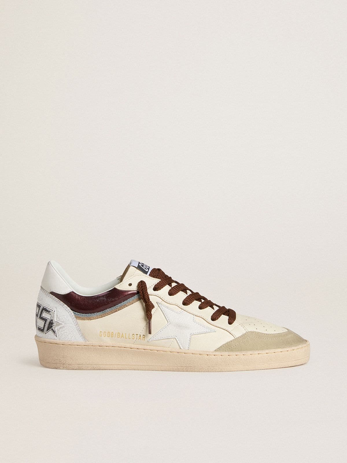 Golden Goose Mens Ball Star Ltd In Nappa With Nappa Star And Leather Heel Tab Mens
