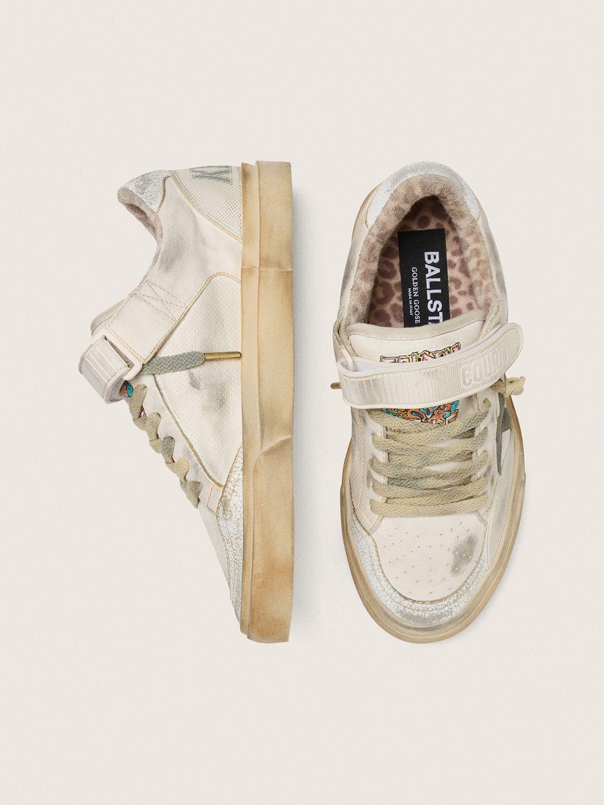 Golden Goose Mens Ball Star Lab With Velcro Fastening Mens