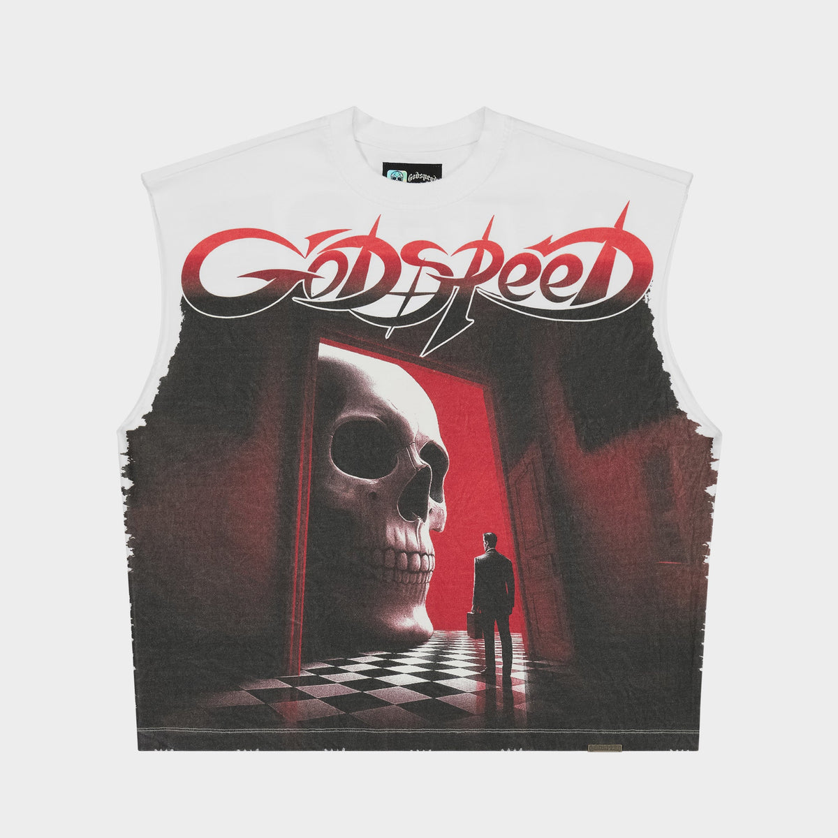 Godspeed Fate’s Doorstep Sleeveless T-Shirt (White)