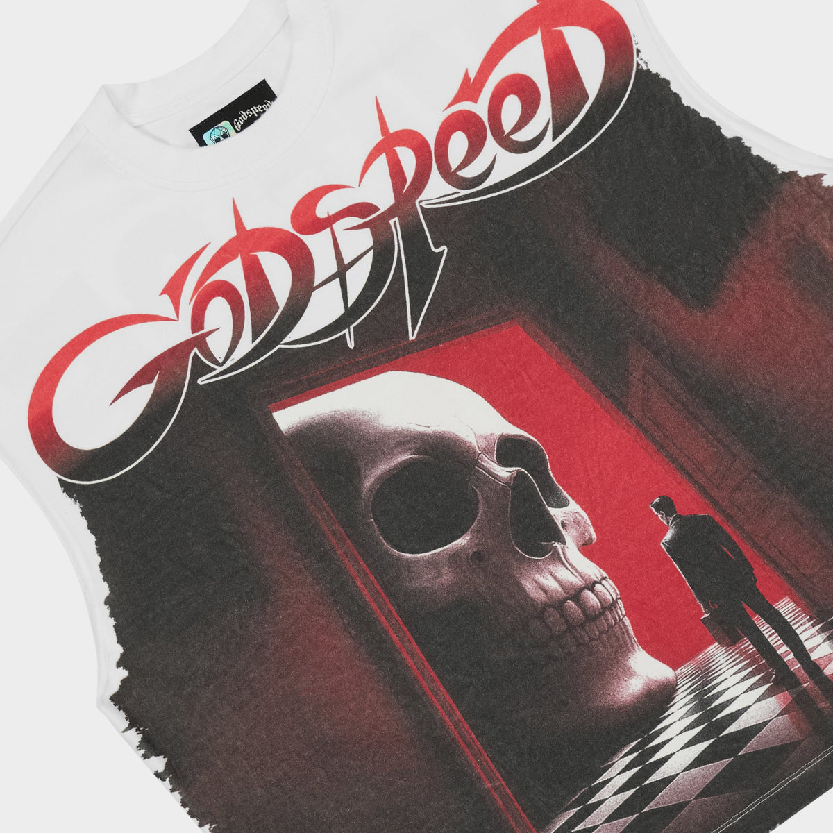 Godspeed Fate’s Doorstep Sleeveless T-Shirt (White)