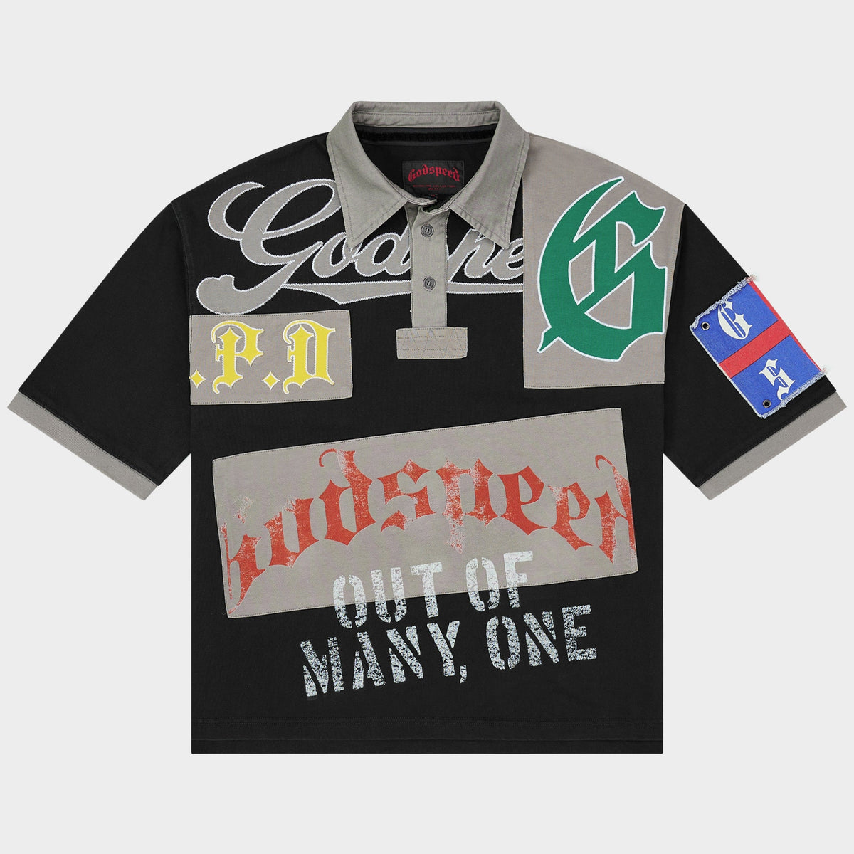 Godspeed Heritage Patchwork Polo (Black)