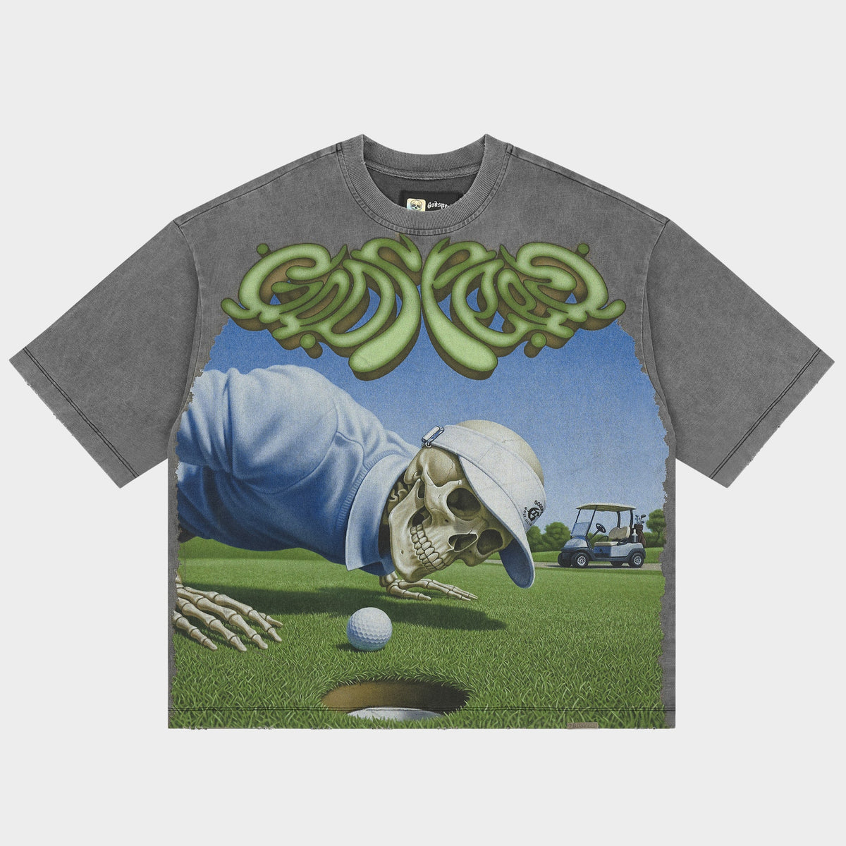 Godspeed Green Reaper T-Shirt (Grey Wash)