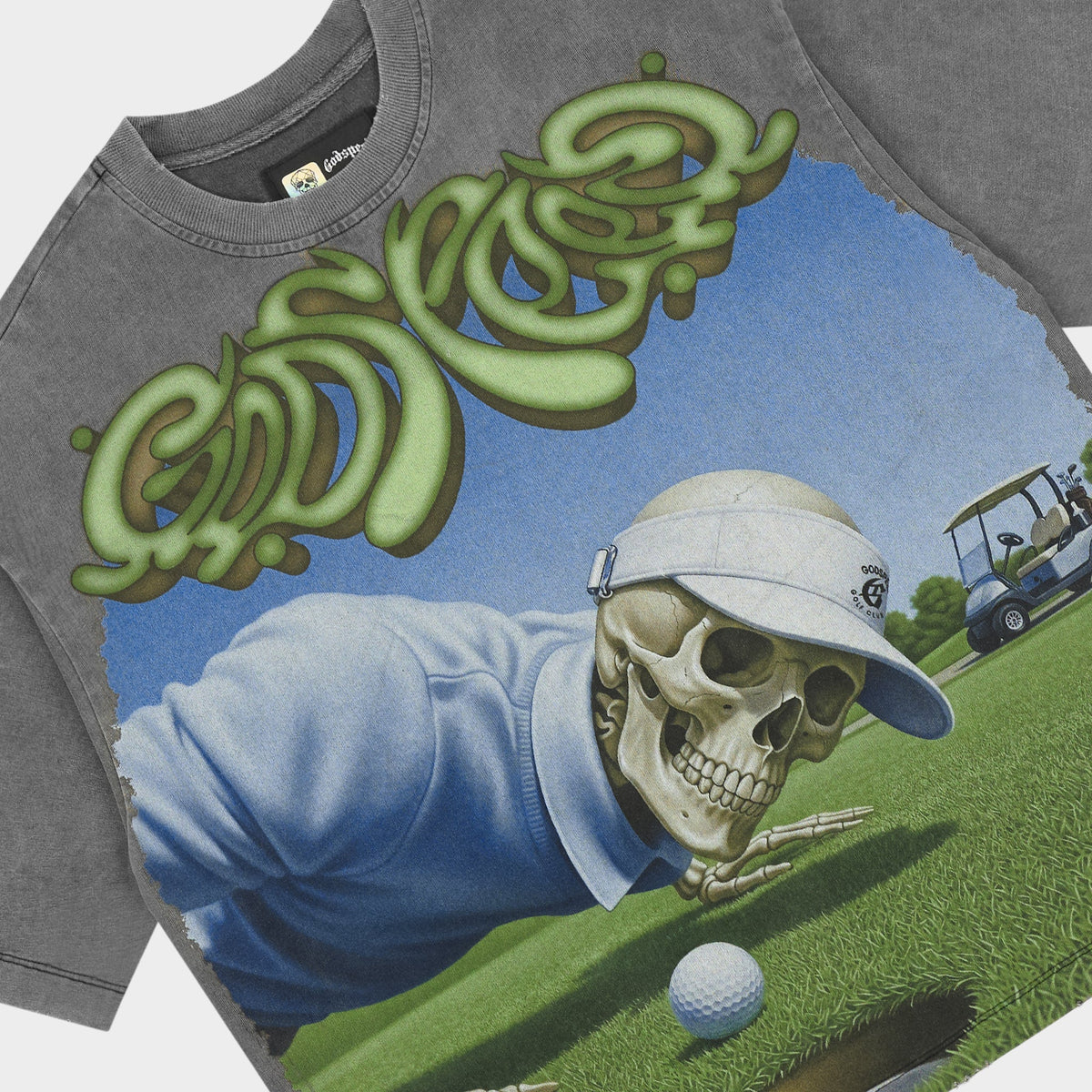Godspeed Green Reaper T-Shirt (Grey Wash)