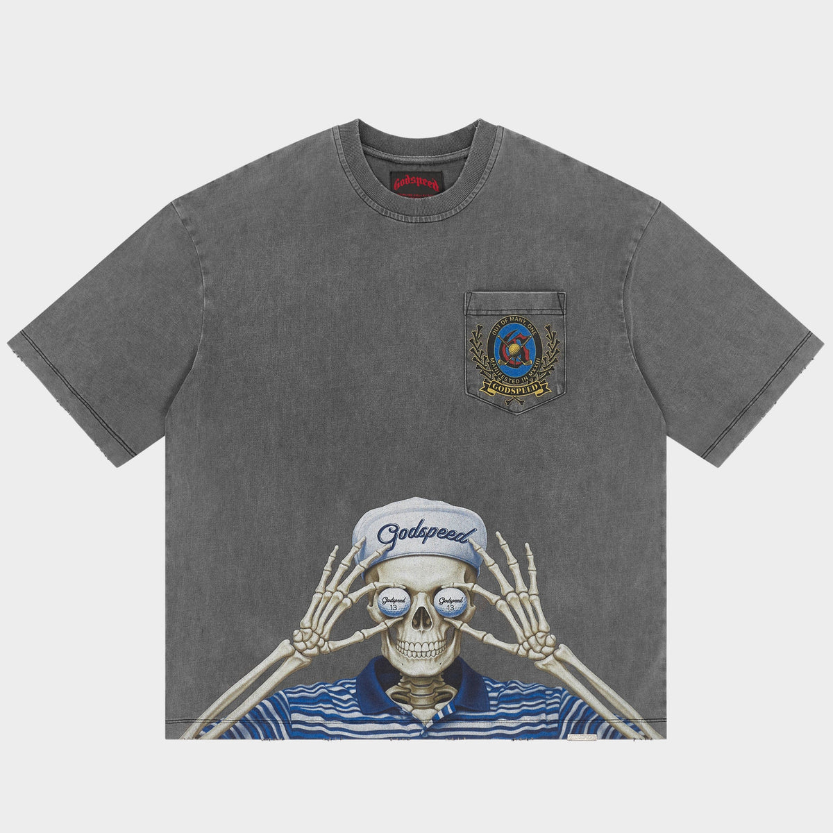 Godspeed Golf Days Pocket T-Shirt (Grey Wash)
