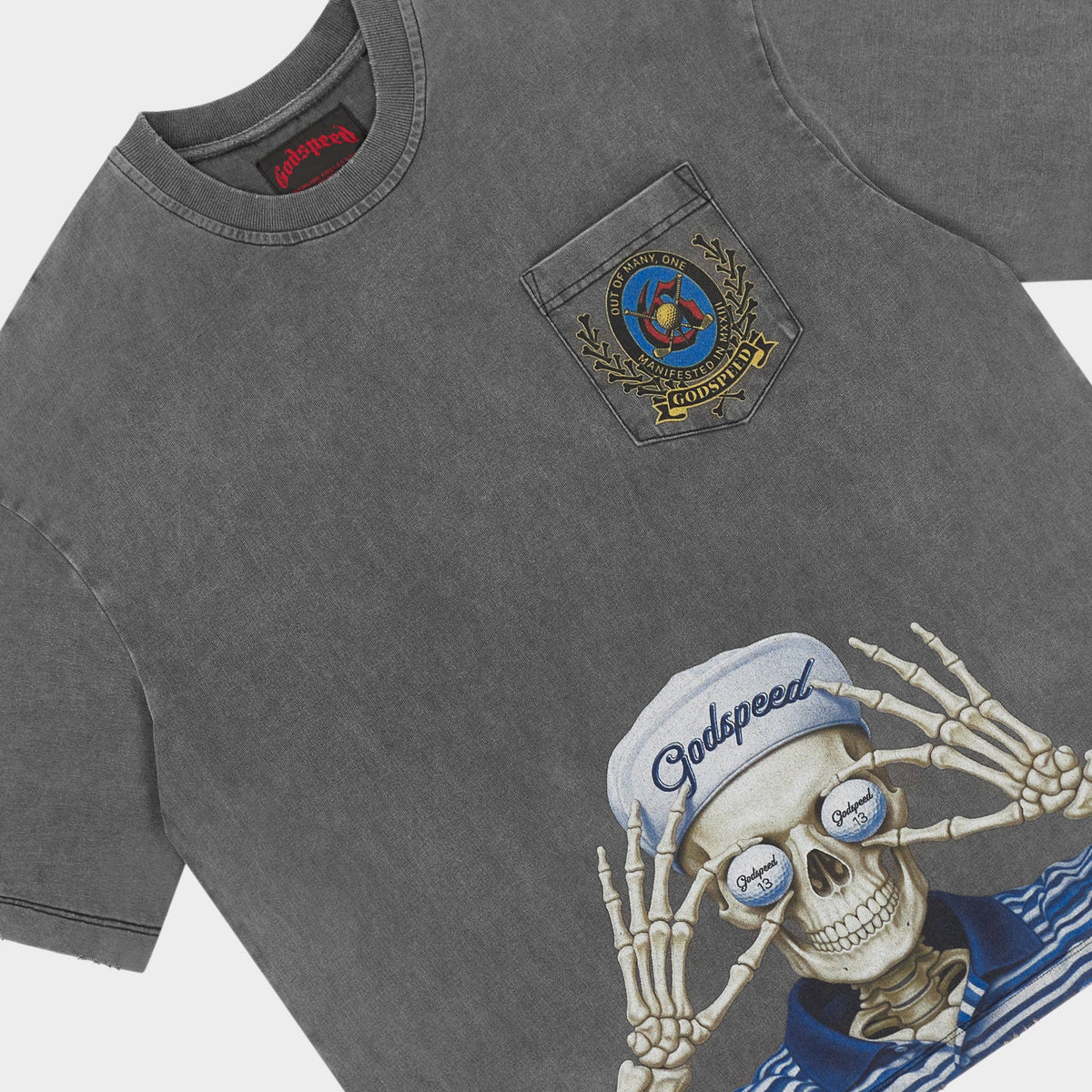Godspeed Golf Days Pocket T-Shirt (Grey Wash)