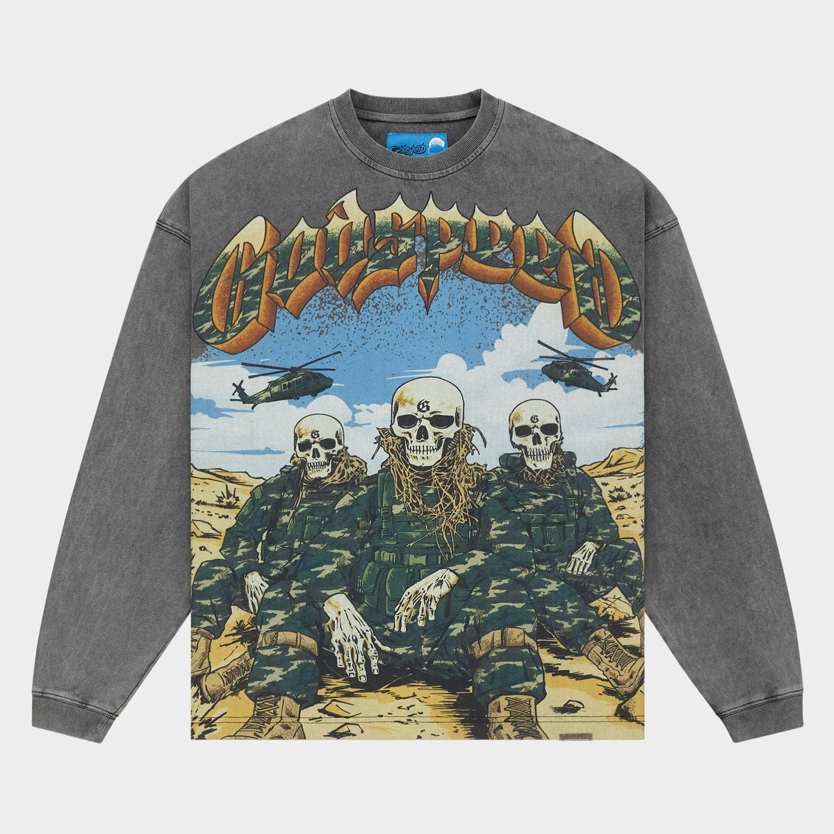 Godspeed Squadron II LS T-Shirt NG (Grey Wash)