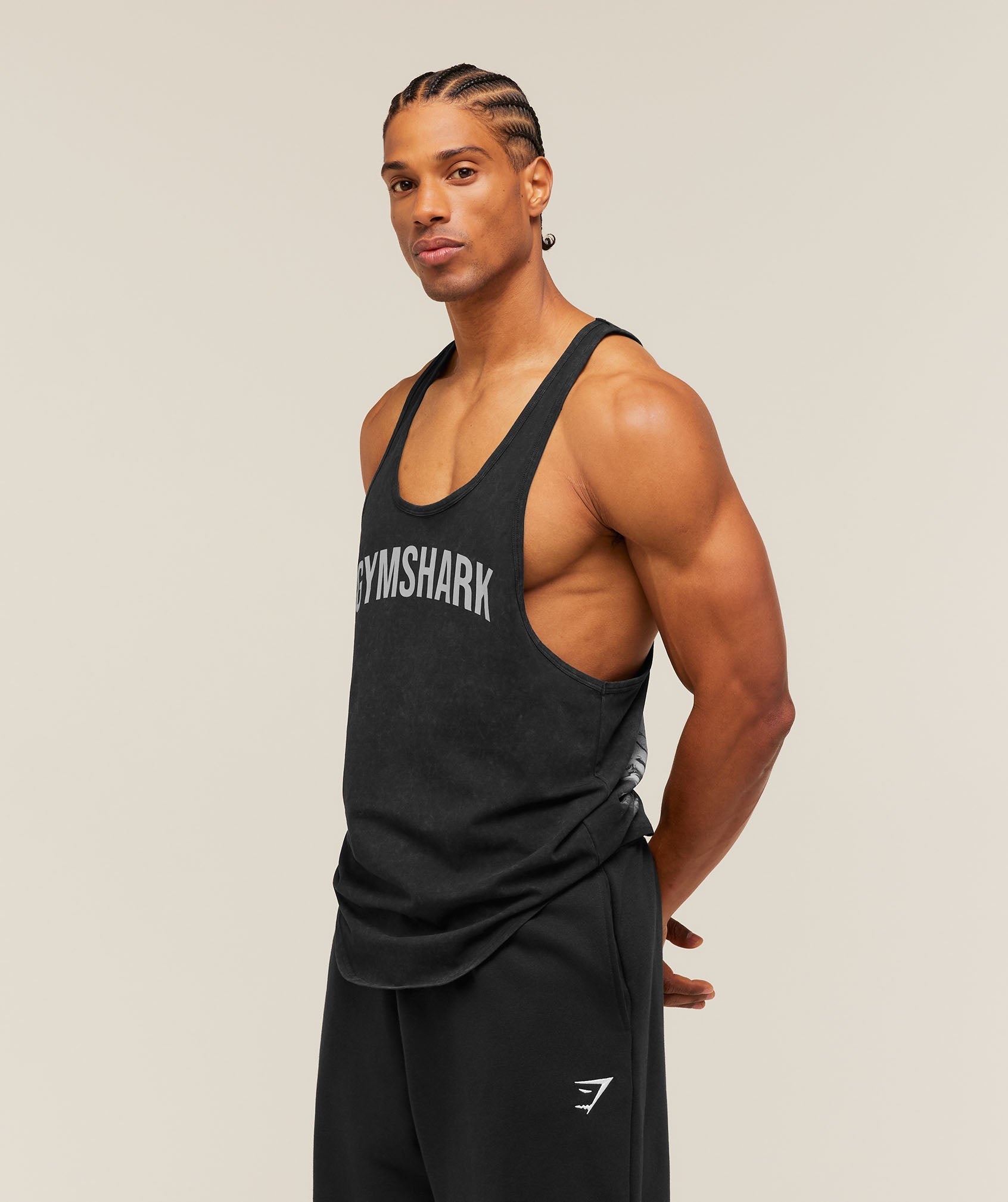 Gymshark Gymshark X Frazetta Power Stringer Black
