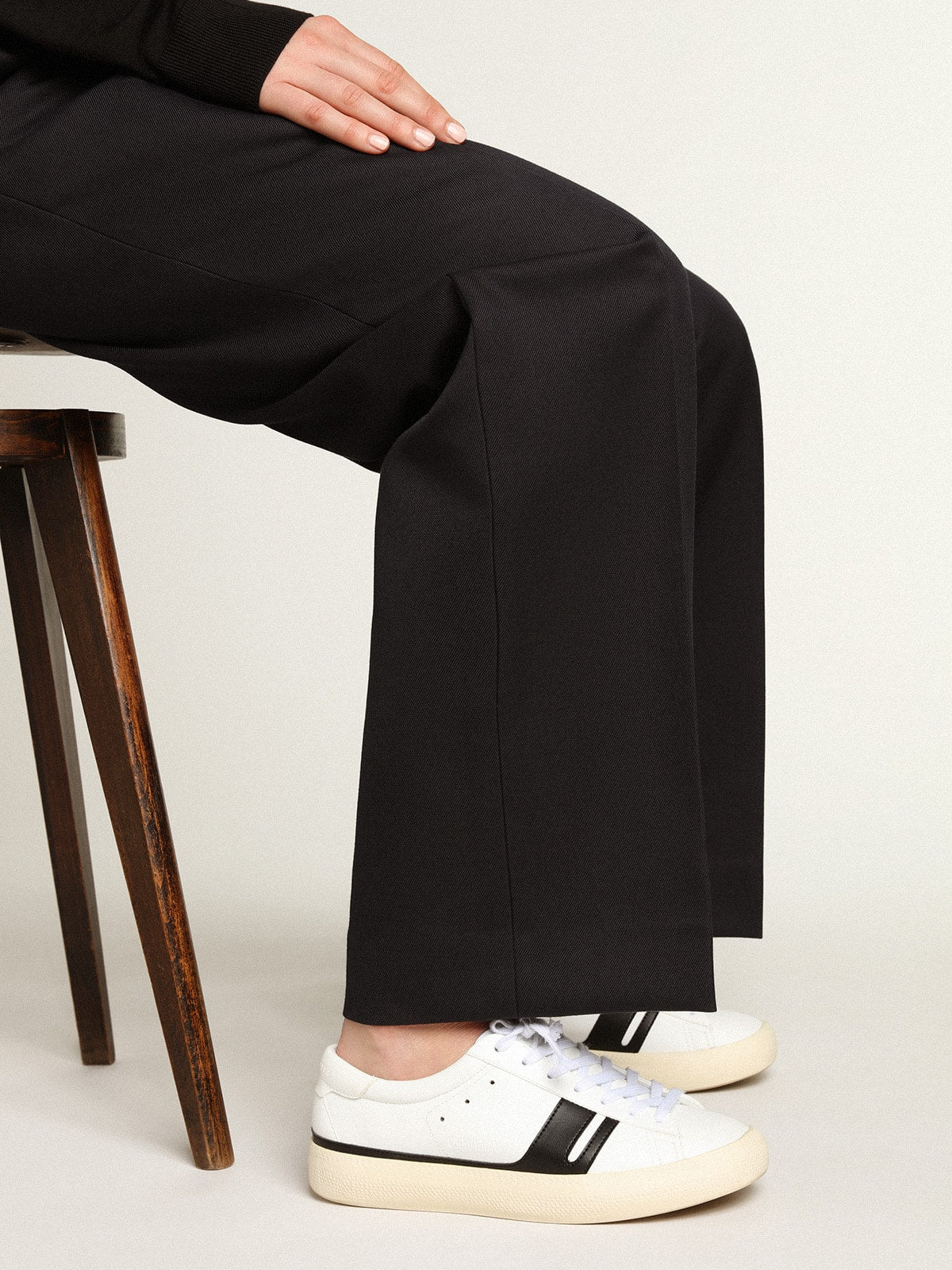 Golden Goose Yatay Model 1B Sustainable Sneakers With White Bio-Based Upper And Black Y Womens
