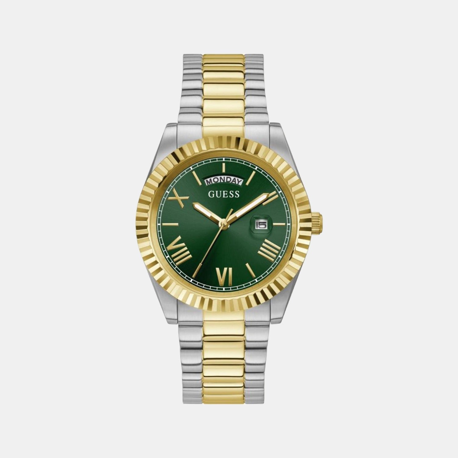 Guess Gd Connoisseur Men Quartz Green Dial Analog Stainless Steel Gw0265G8