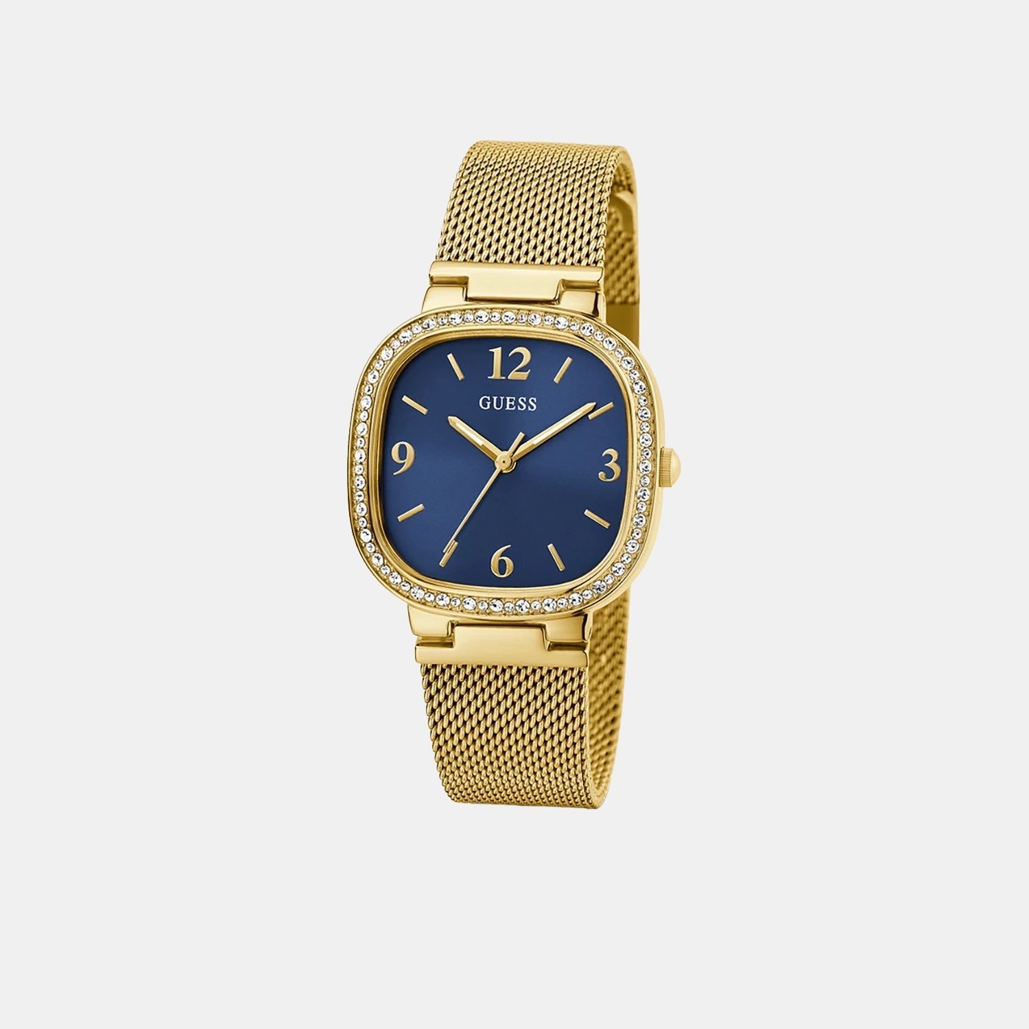 Guess Gd Tapestry Women Quartz Blue Dial Analog Stainless Steel Gw0354L6