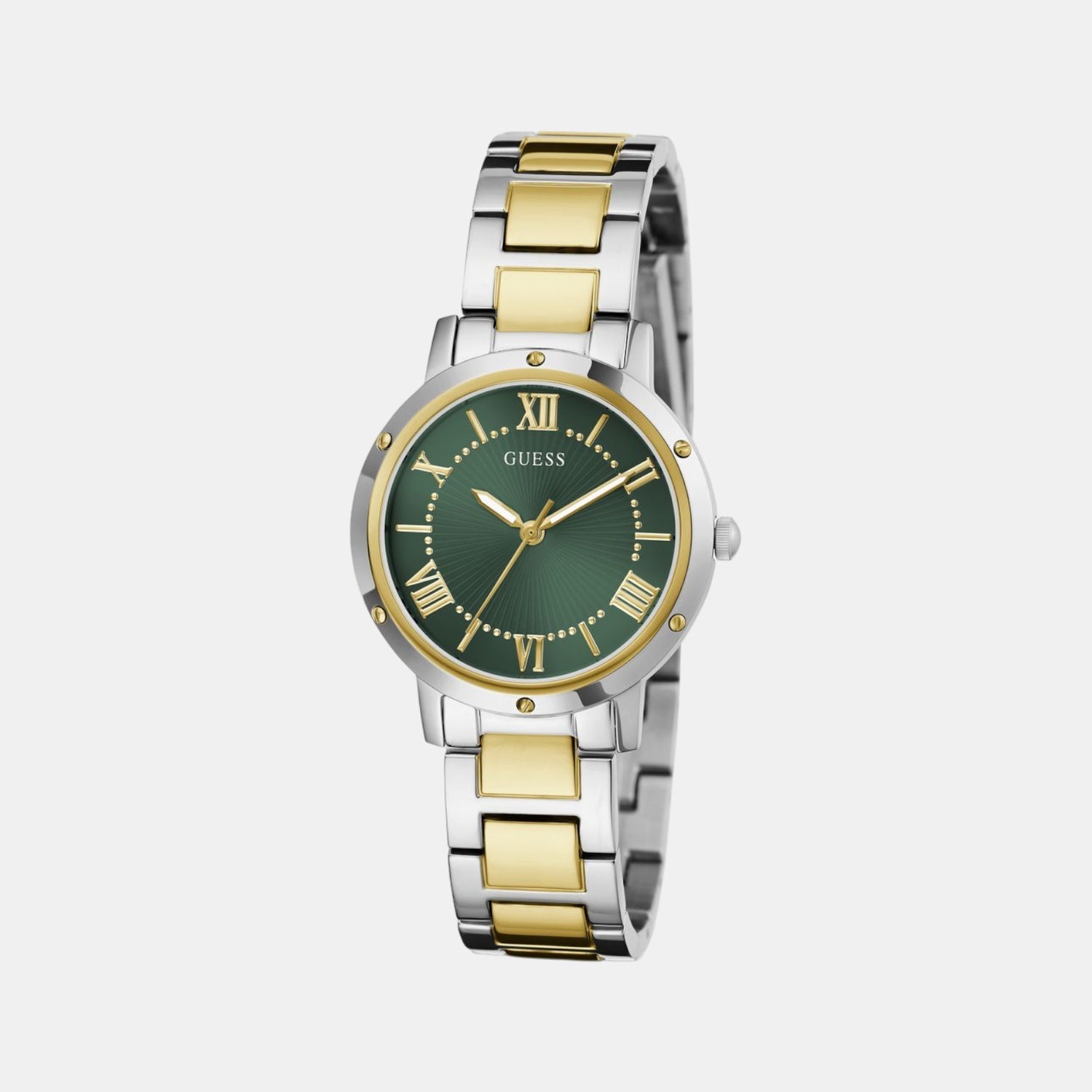 Guess Gd Dawn Women Quartz Green Dial Analog Stainless Steel Gw0404L5