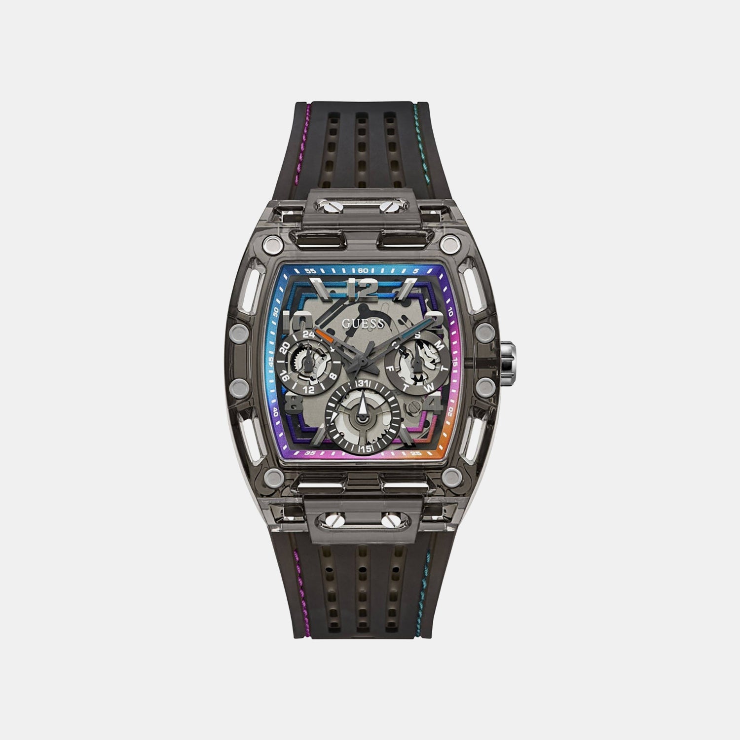 Guess Gt Phoenix Men Quartz Black Dial Analog Stainless Steel Gw0499G14