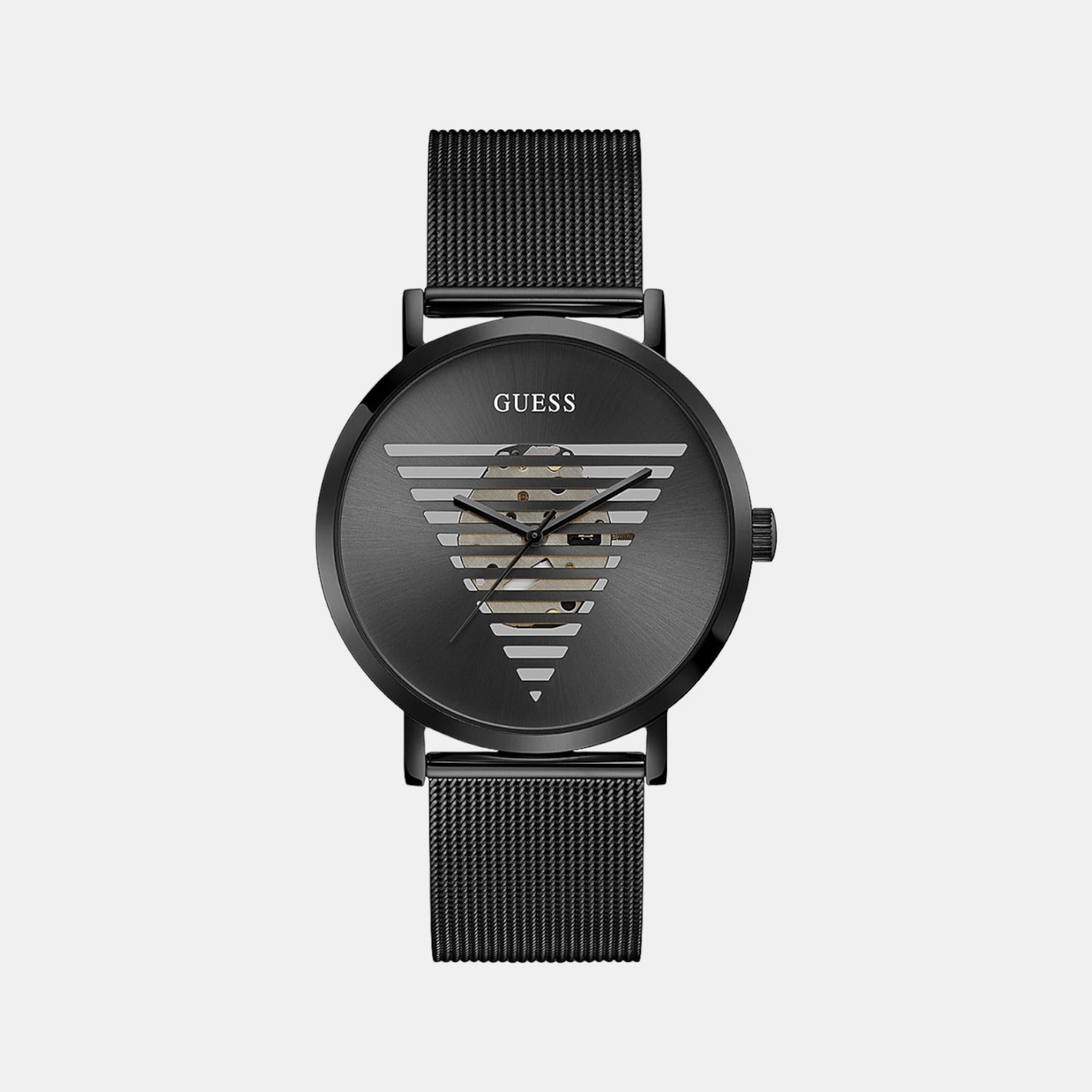 Guess Idol Men Quartz Black Dial Analog Stainless Steel Watch Gw0502G2