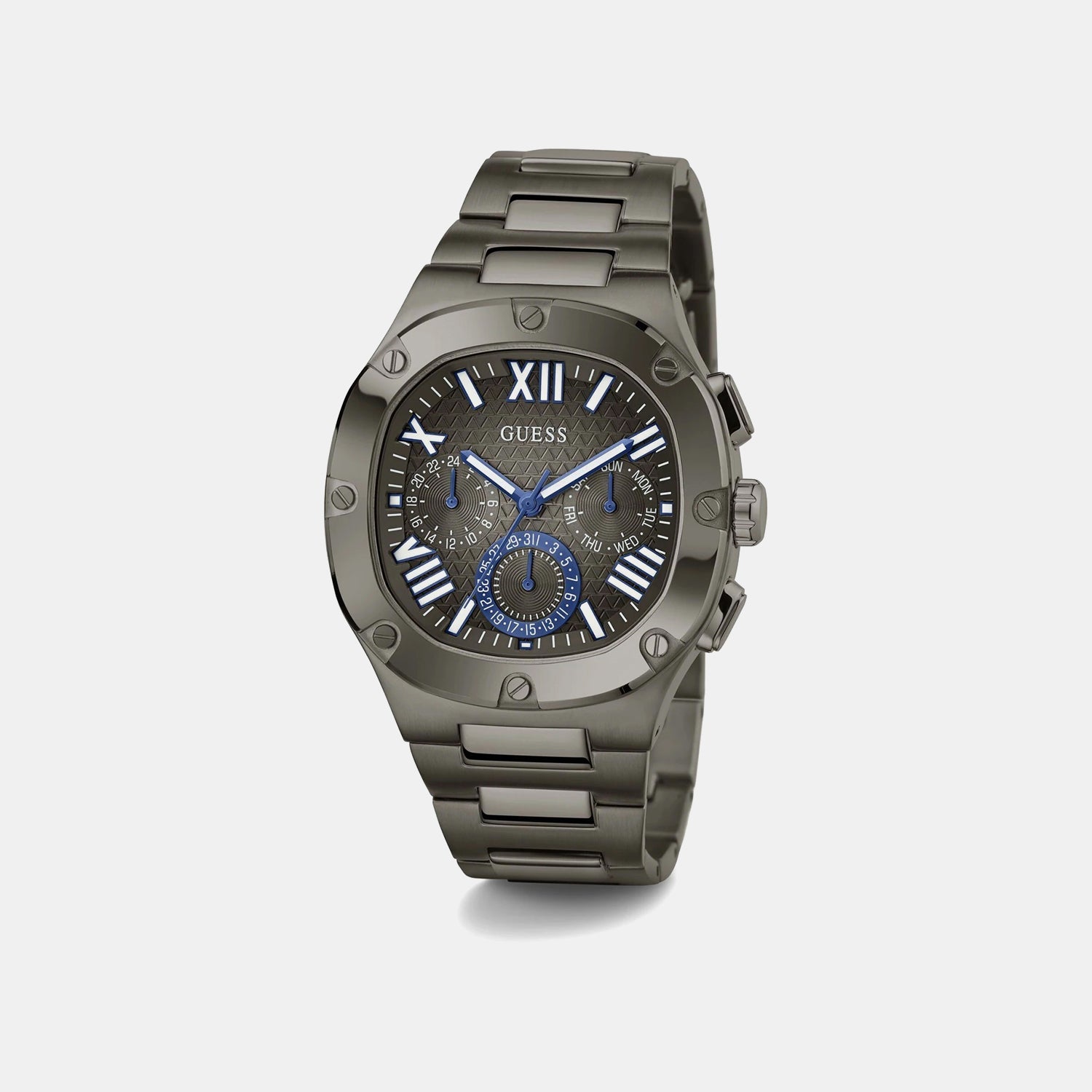 Guess Gd Headline Men Quartz Grey Dial Analog Stainless Steel Gw0572G5