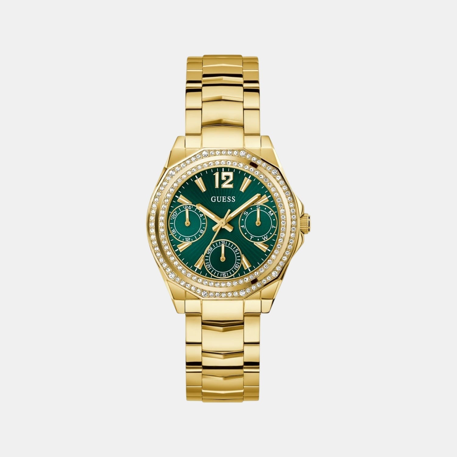 Guess Gd Ritzy Women Quartz Green Dial Analog Stainless Steel Gw0685L5