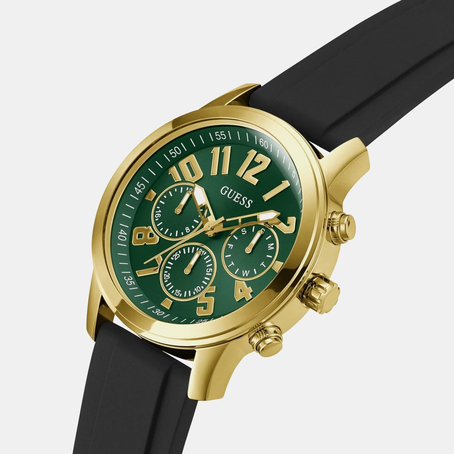 Guess Gd Parker Men Quartz Green Dial Analog Stainless Steel Gw0708G2