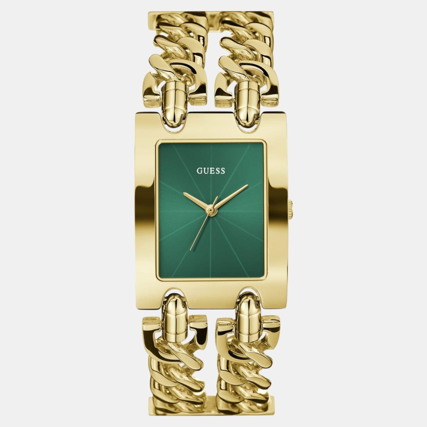 Guess Gt Mod Heavy Metal Women Quartz Green Dial Analog Stainless Steel Gw0740L2