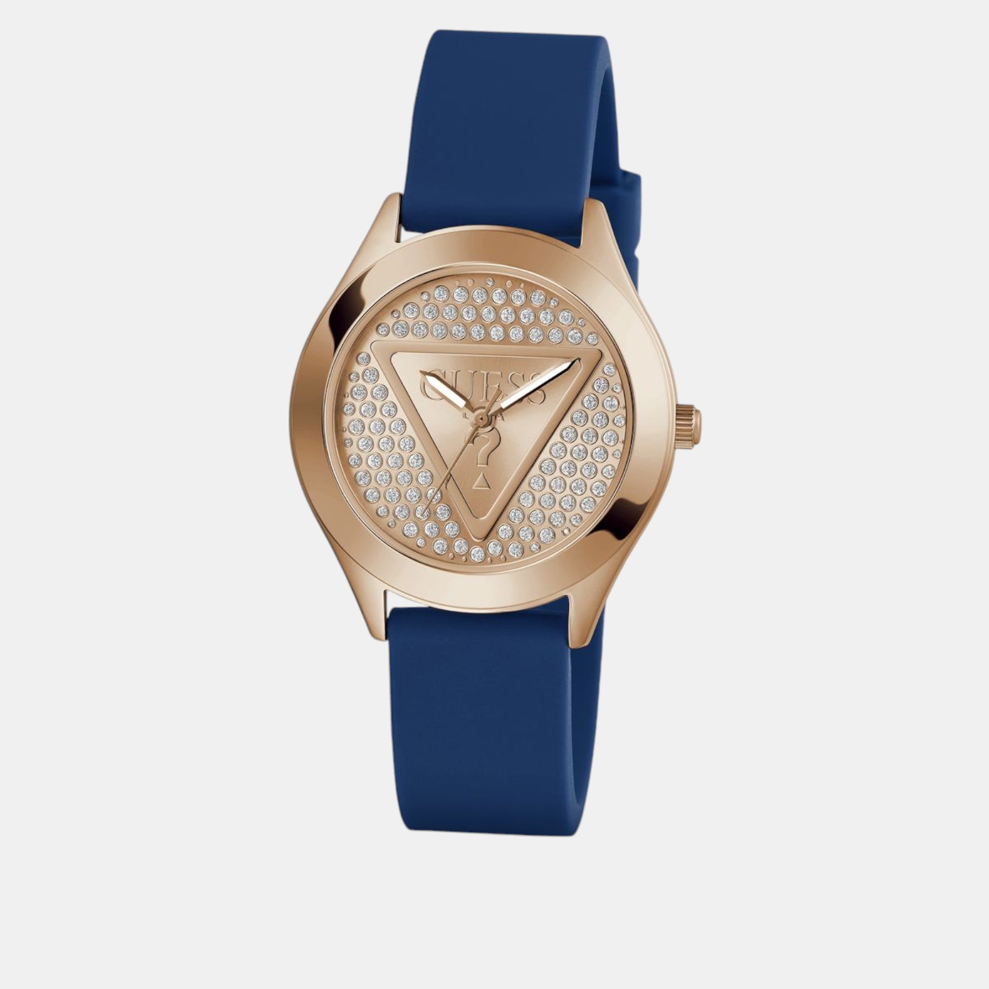 Guess Glitz Women Quartz Pink Dial Analog Silicone Watch Gw0745L4