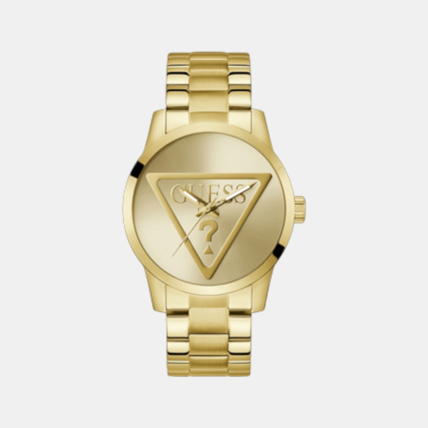 Guess Gt Badge Men Quartz Champagne Dial Analog Stainless Steel Gw0782G1