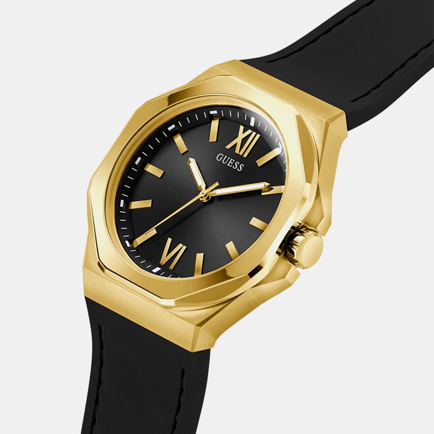 Guess Gd Emperor Men Quartz Black Dial Analog Stainless Steel Gw0850G2