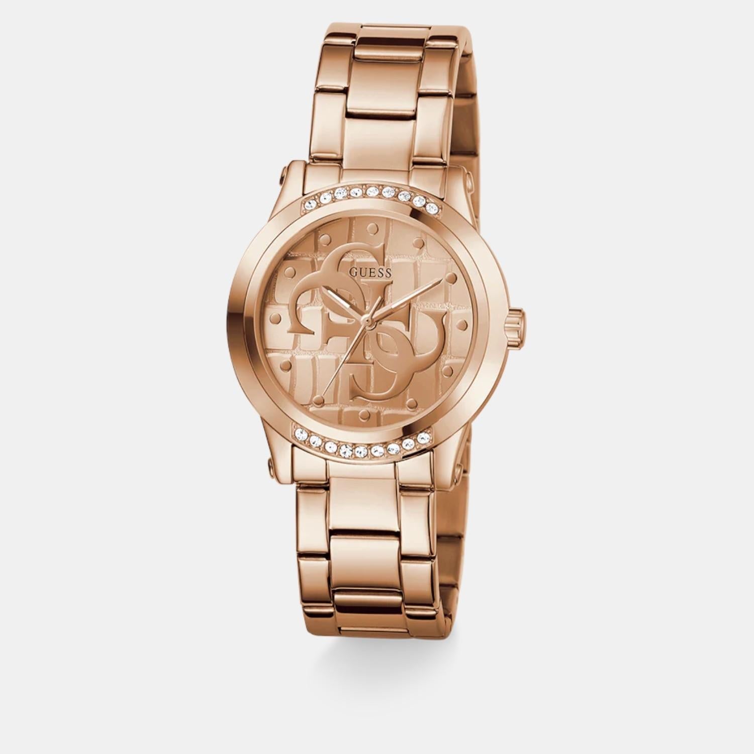 Guess Gt Annette Women Quartz Rose Gold Dial Analog Stainless Steel Gw0861L3
