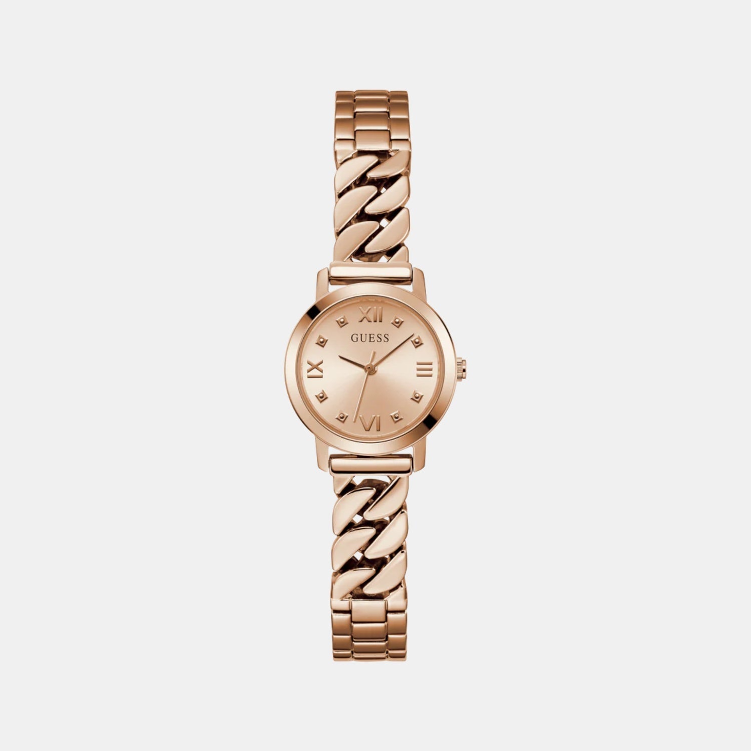 Guess Gb Chime Women Quartz Rose Gold Dial Analog Stainless Steel Gw0867L3