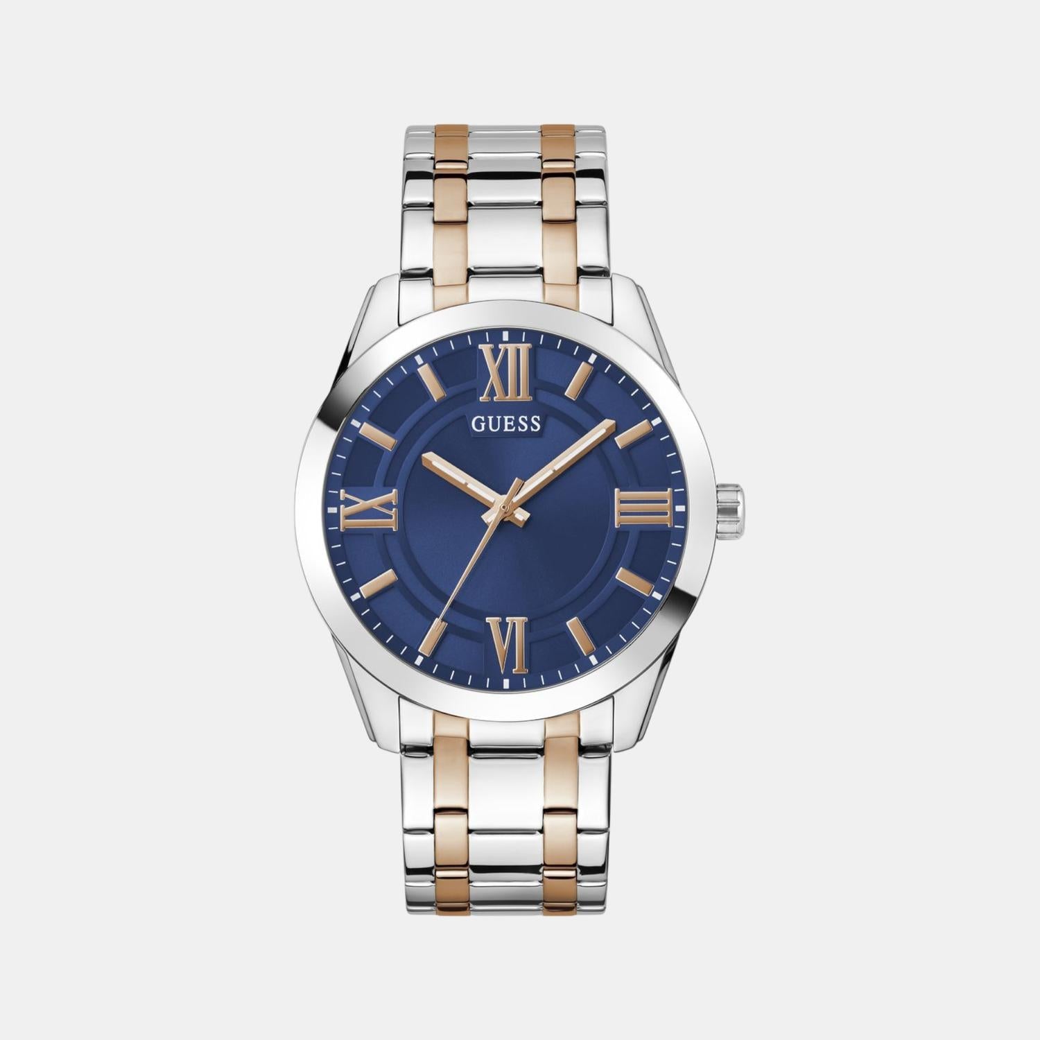 Guess Gd Elliot Men Quartz Blue Dial Analog Stainless Steel Gw0893G2