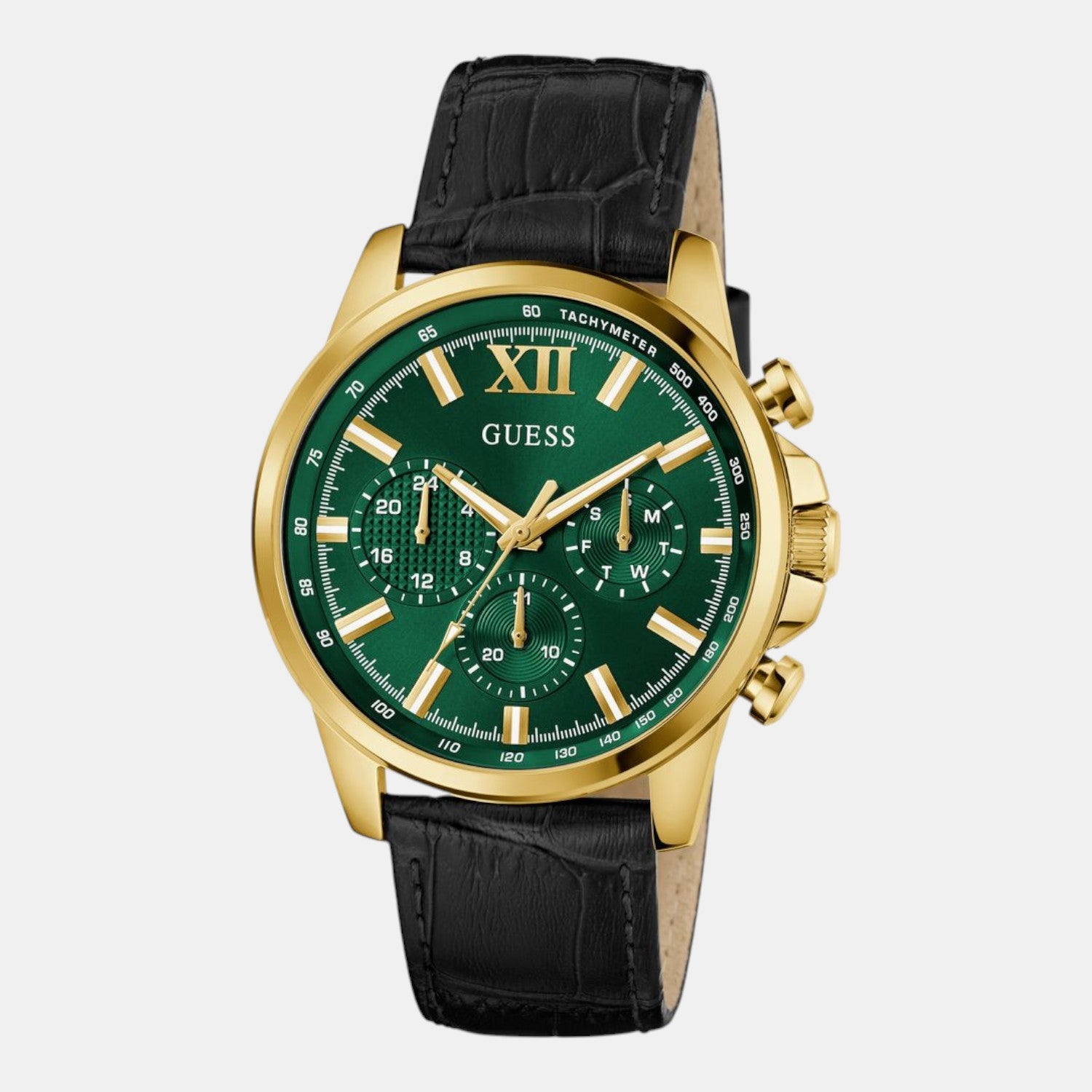 Guess Gd Walker Men Quartz Green Dial Analog Stainless Steel Gw0901G4