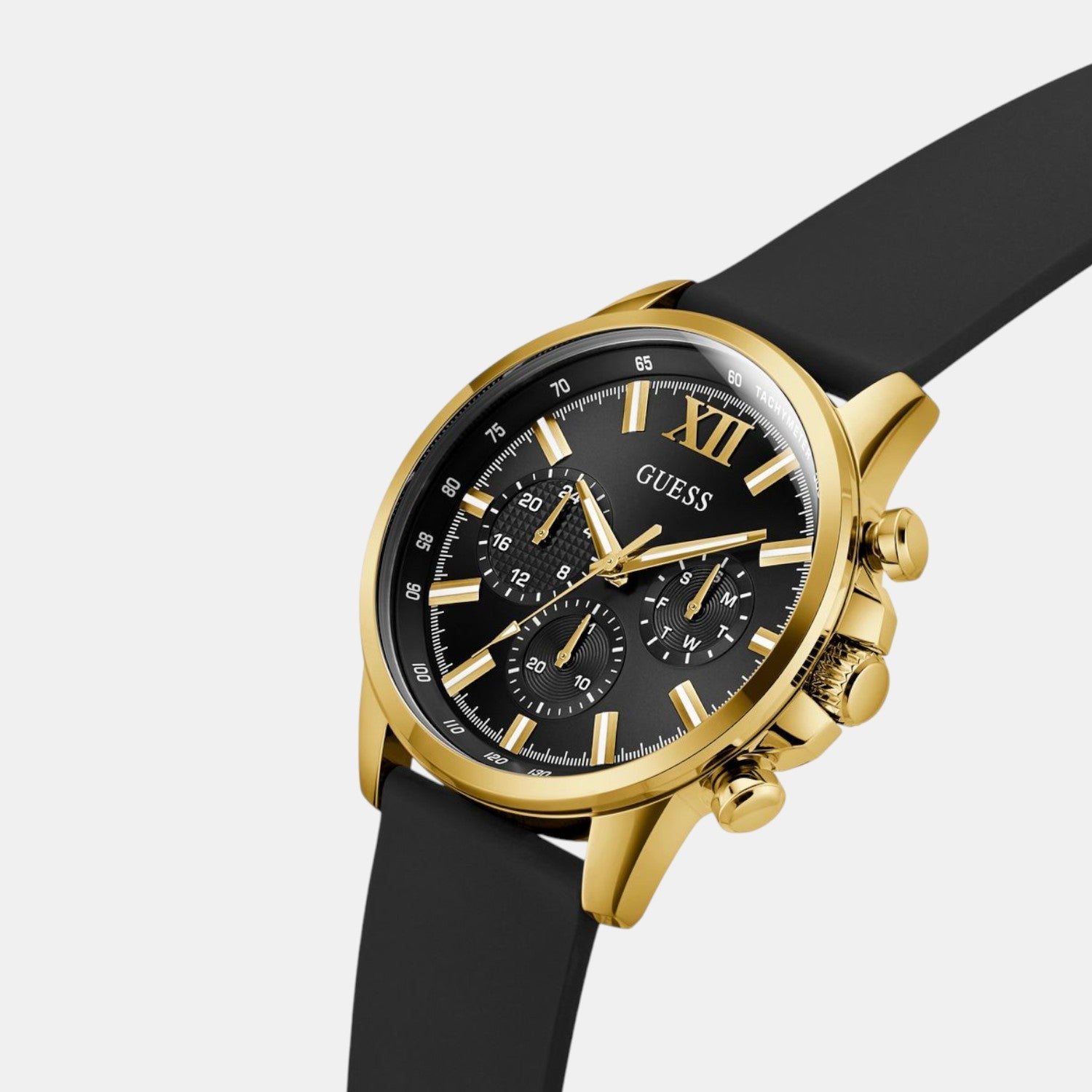 Guess Gd Walker Men Quartz Black Dial Analog Stainless Steel Gw0913G2