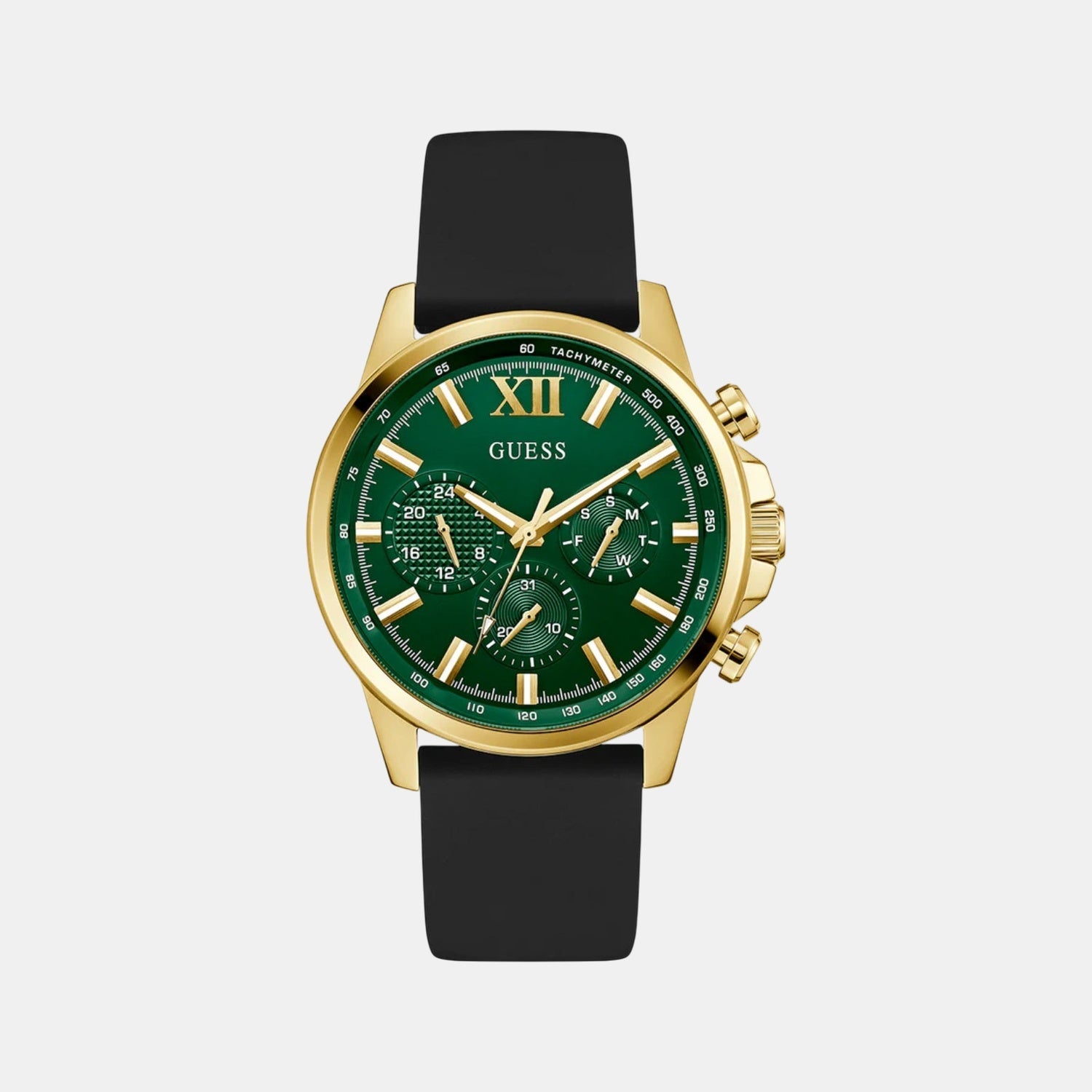 Guess Gd Walker Men Quartz Green Dial Analog Stainless Steel Gw0913G4