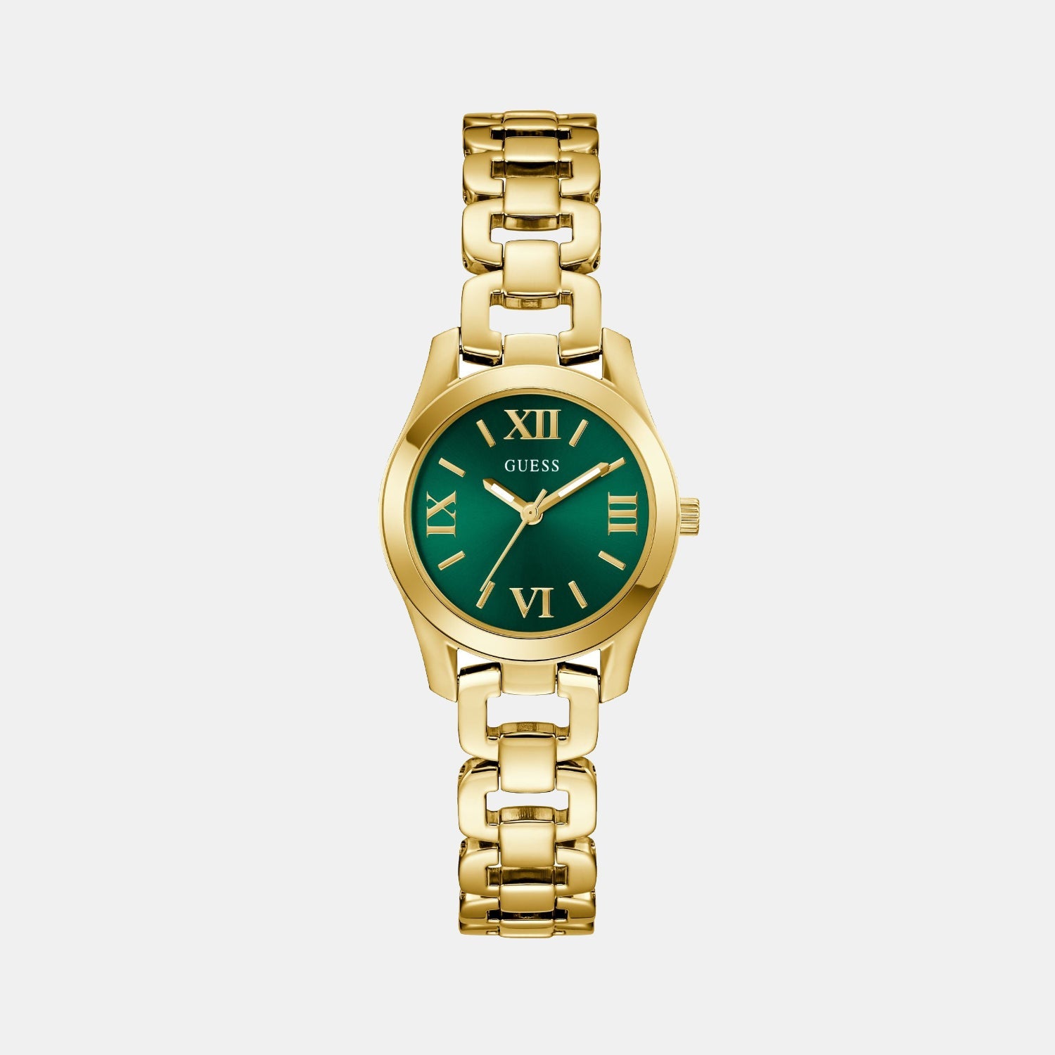 Guess Gb Veda Women Quartz Green Dial Analog Stainless Steel Gw0927L2