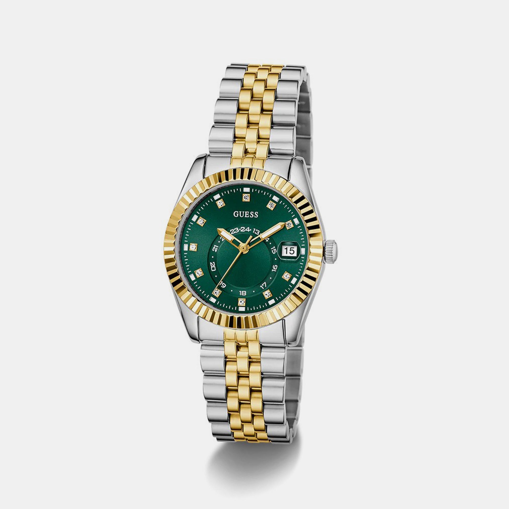 Guess Gd Jada Women Quartz Green Dial Analog Stainless Steel Gw0936L3