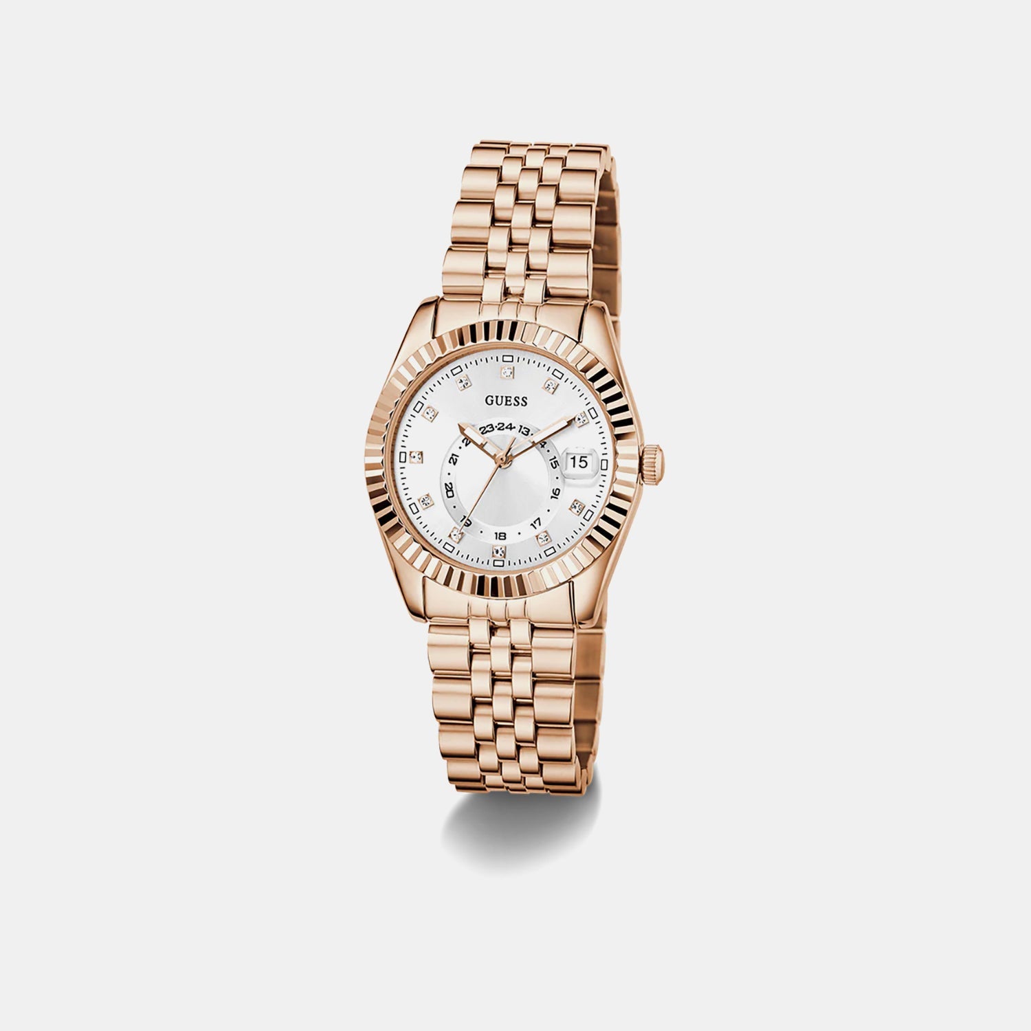 Guess Gd Jada Women Quartz White Dial Analog Stainless Steel Gw0936L4