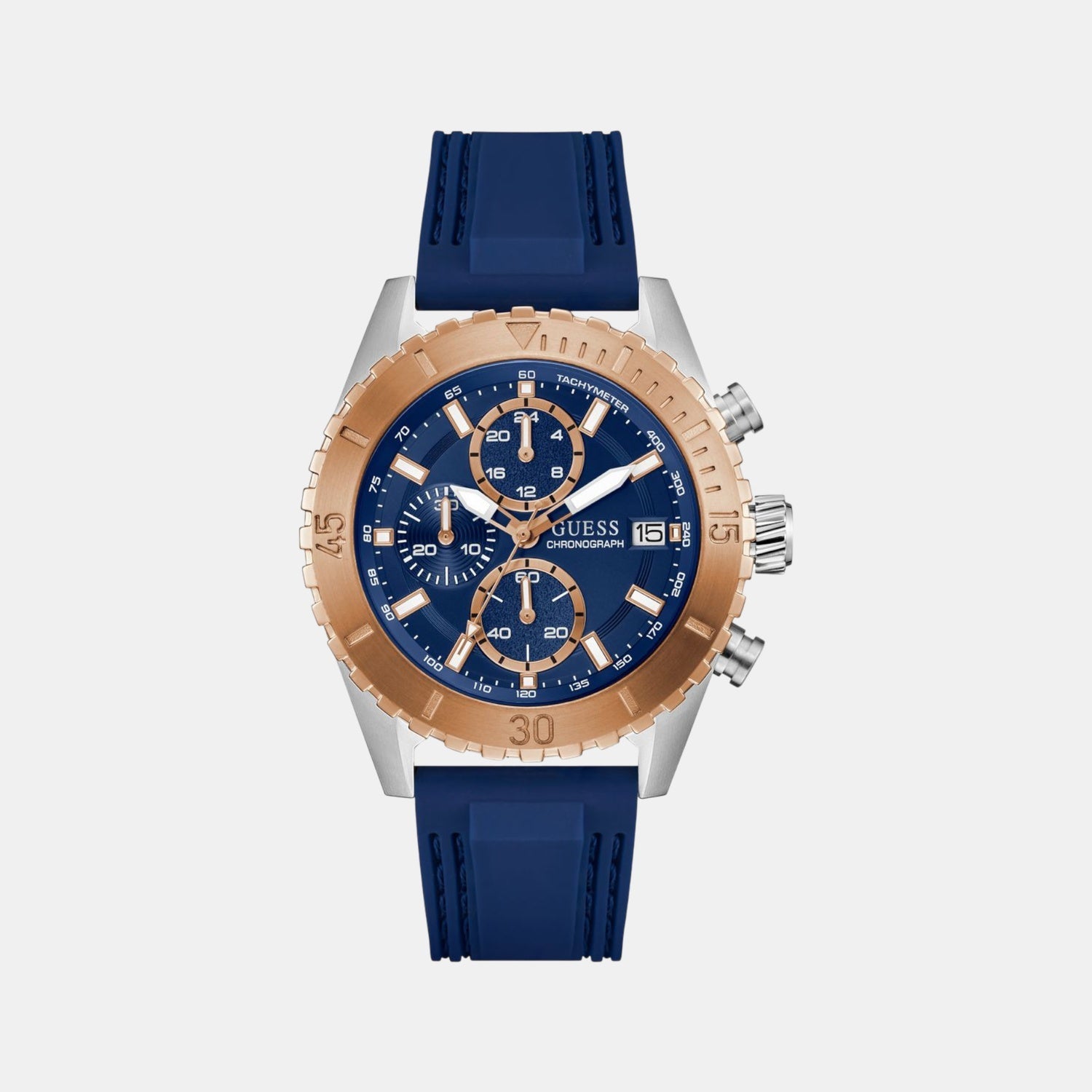 Guess Gs Defender Men Quartz Blue Dial Analog Stainless Steel Gw0967G4