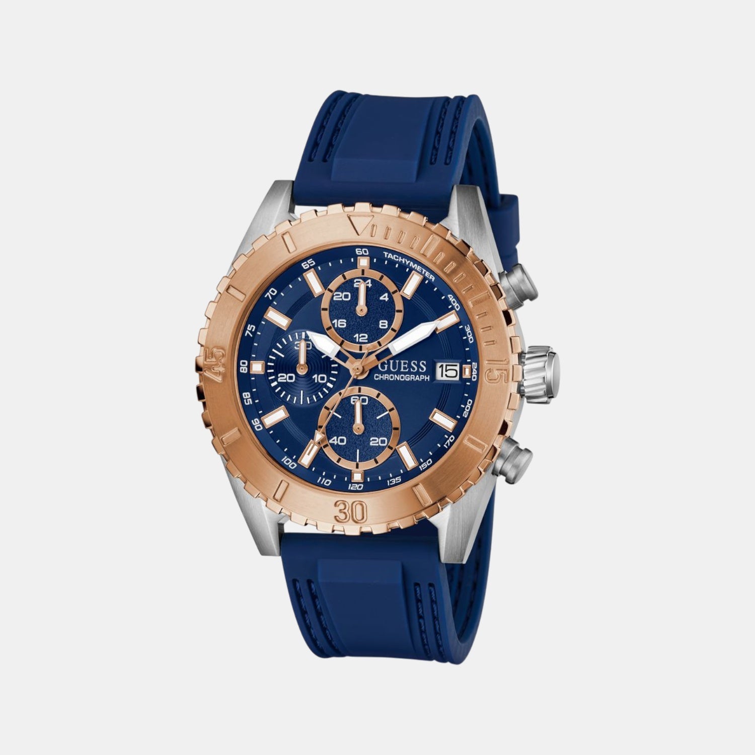 Guess Gs Defender Men Quartz Blue Dial Analog Stainless Steel Gw0967G4