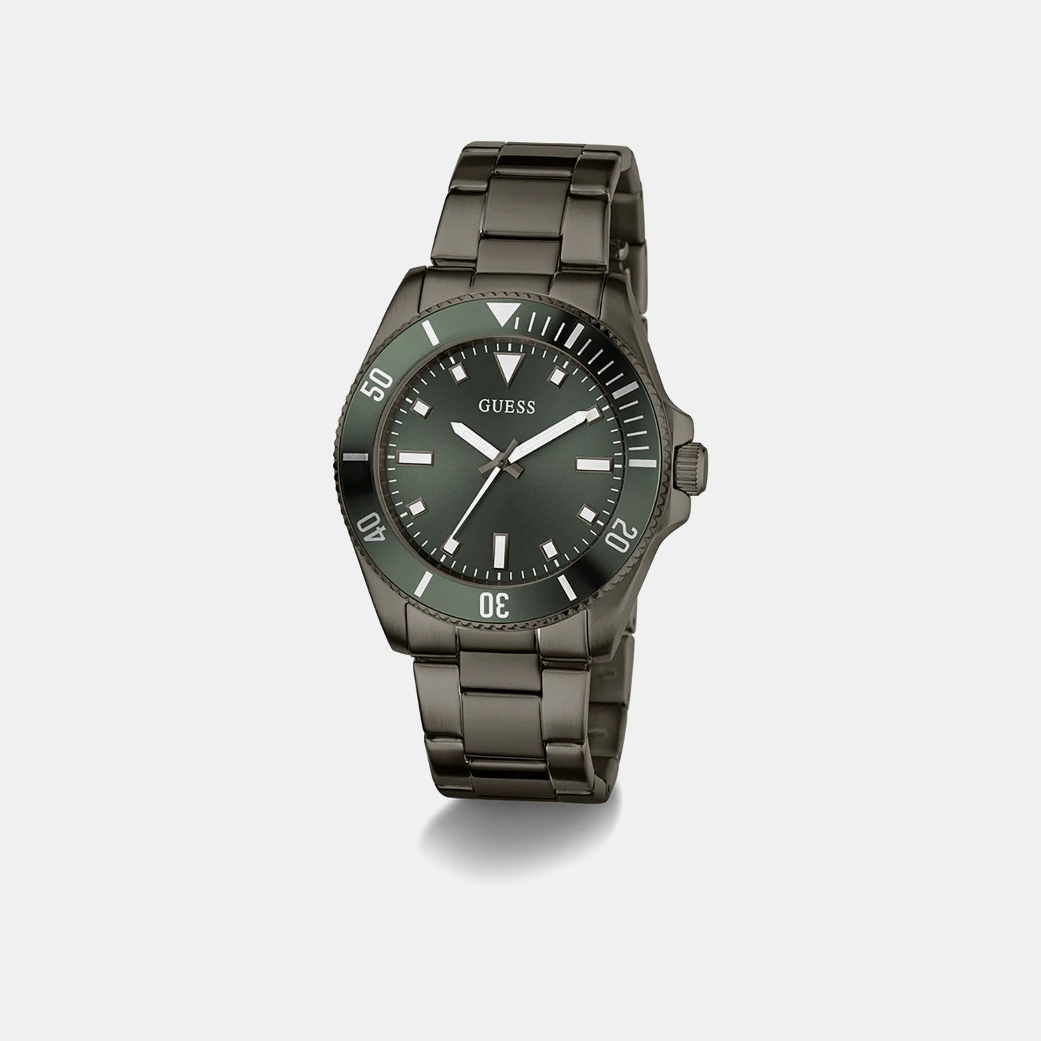 Guess Gs Cliff Men Quartz Green Dial Analog Stainless Steel Gw0968G3