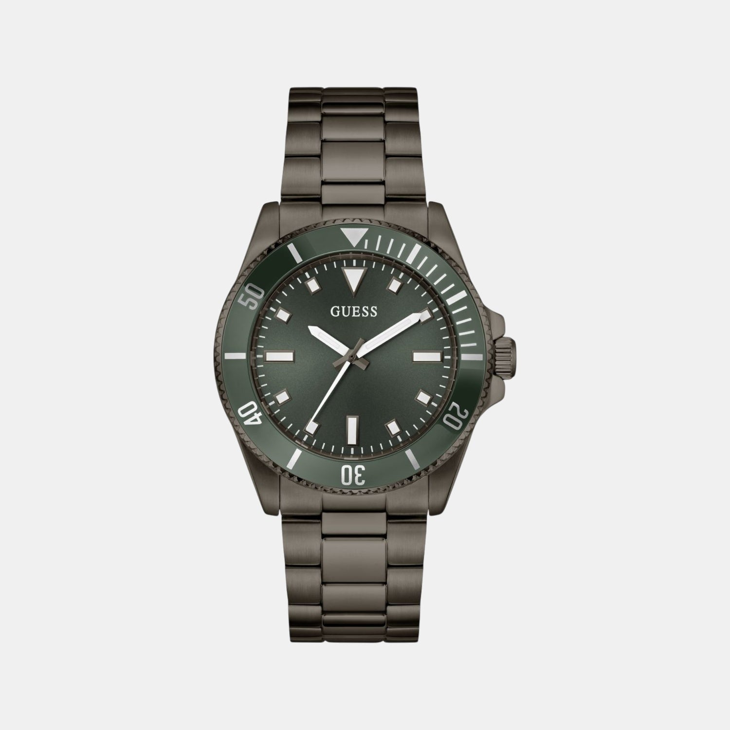 Guess Gs Cliff Men Quartz Green Dial Analog Stainless Steel Gw0968G3