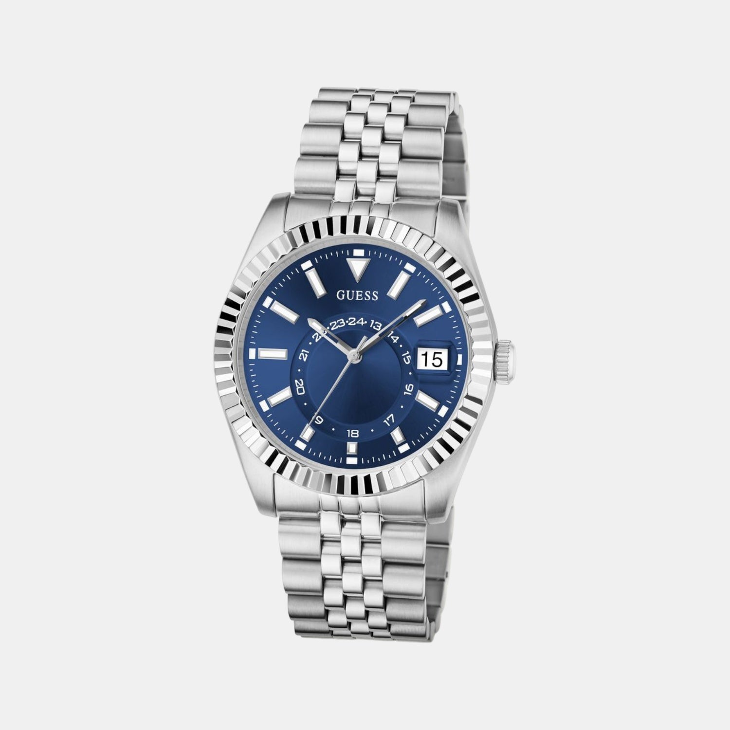 Guess Gd Jaden Men Quartz Blue Dial Analog Stainless Steel Gw0977G1