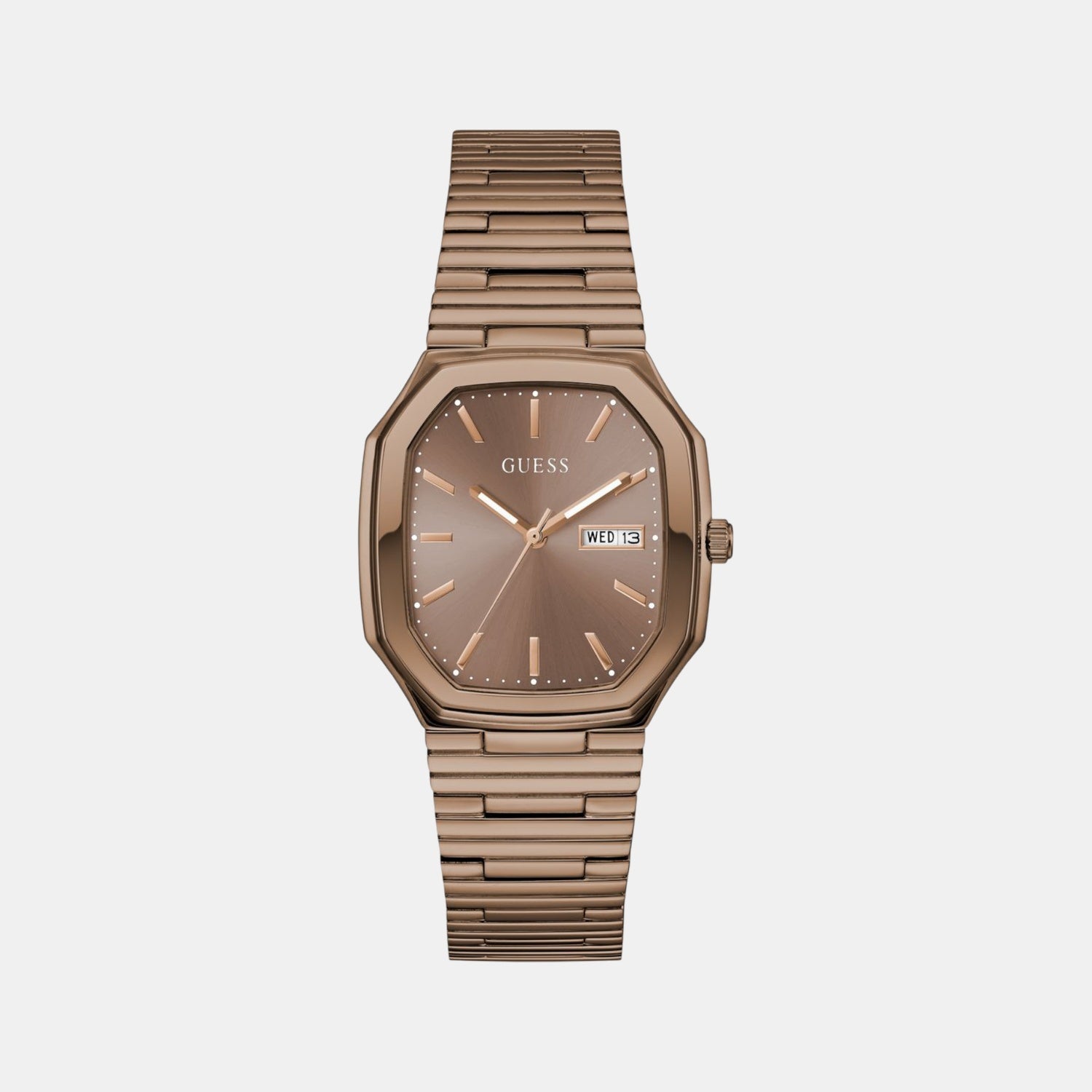 Guess Gd Oliver Men Quartz Brown Dial Analog Stainless Steel Gw0978G3